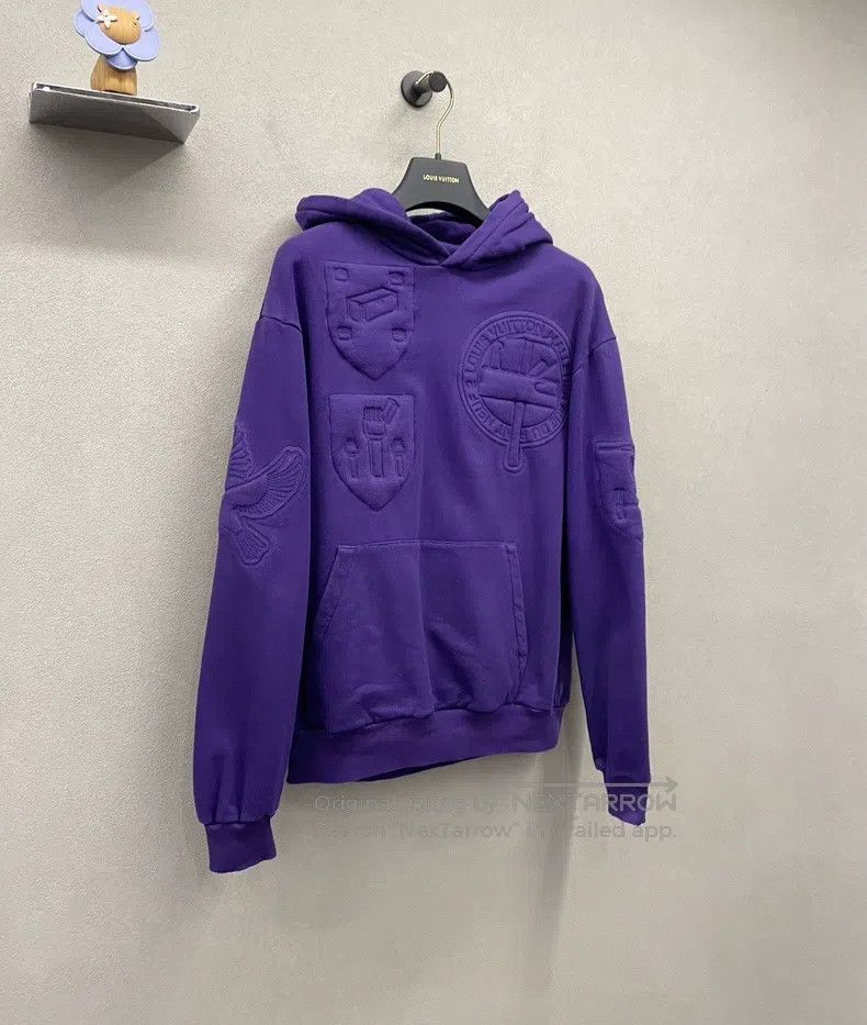 Louis Vuitton Louis Vuitton Purple Embossed Hoodie Size US XS / EU 42 / 0 - 4 Thumbnail