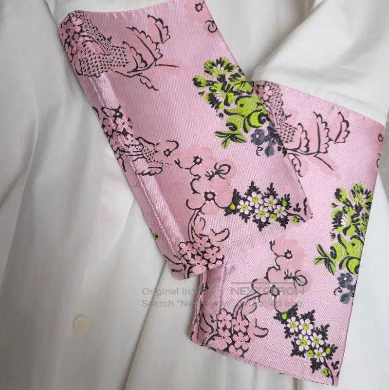 Dior Dior White Cotton Printed Long Sleeve Dress . Size XS / US 0-2 / IT 36-38 - 4 Thumbnail