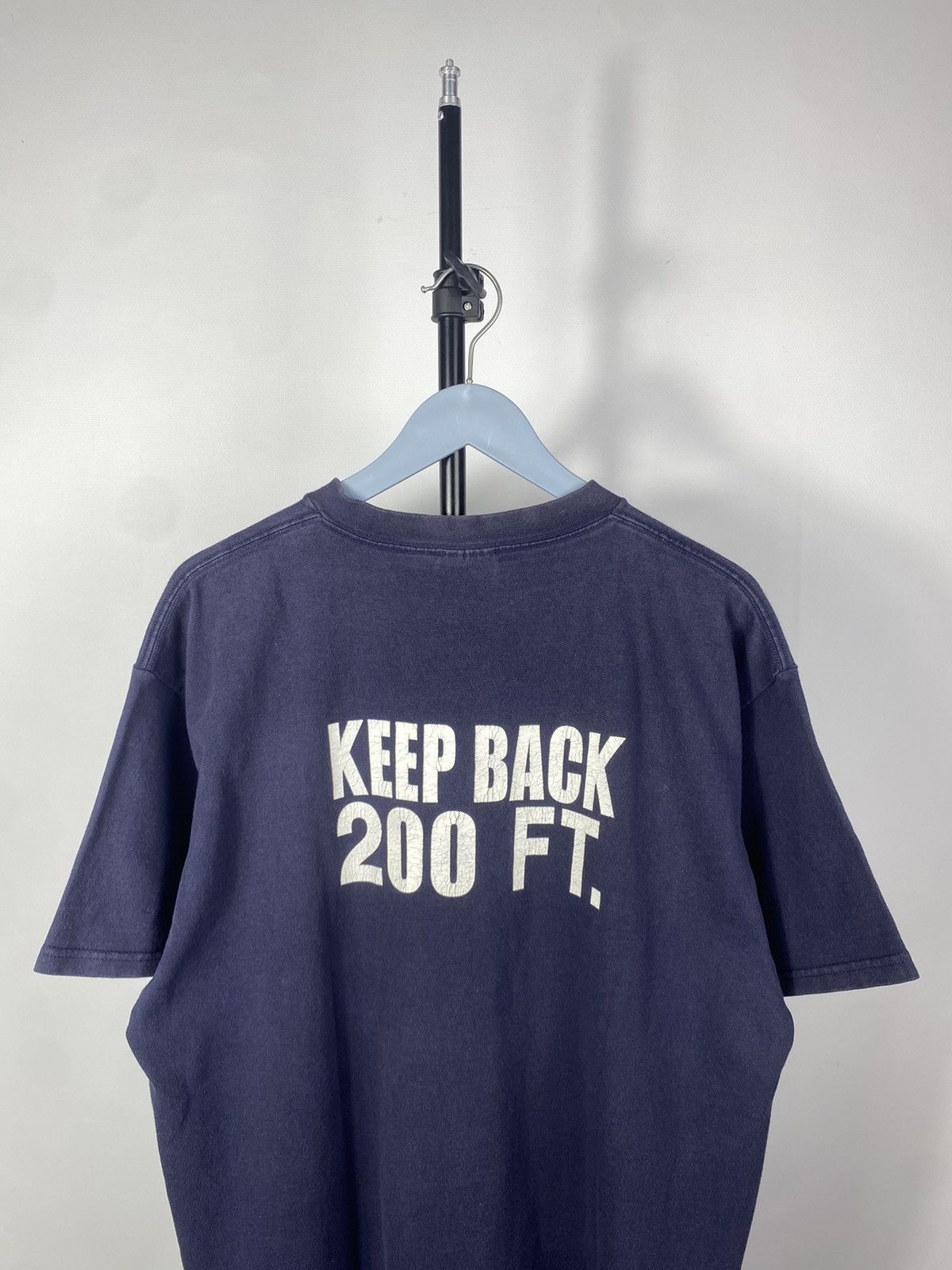 Lee × Vintage Vintage 90s Lee faded Fire New York KEEP BACK 200FT T shirt Size US L / EU 52-54 / 3 - 8 Thumbnail