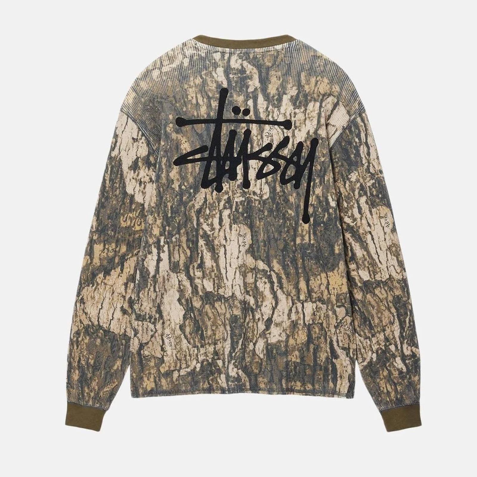 Stussy Stussy Waffle Knit Long Sleeve Thermal in Relic Camo | Grailed