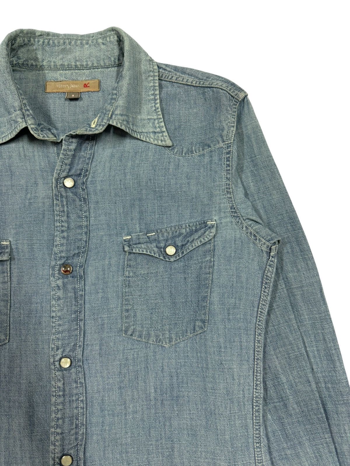 45rpm Vtg🔥45Rpm Washes Indigo Western Shirt Size US S / EU 44-46 / 1 - 6 Thumbnail