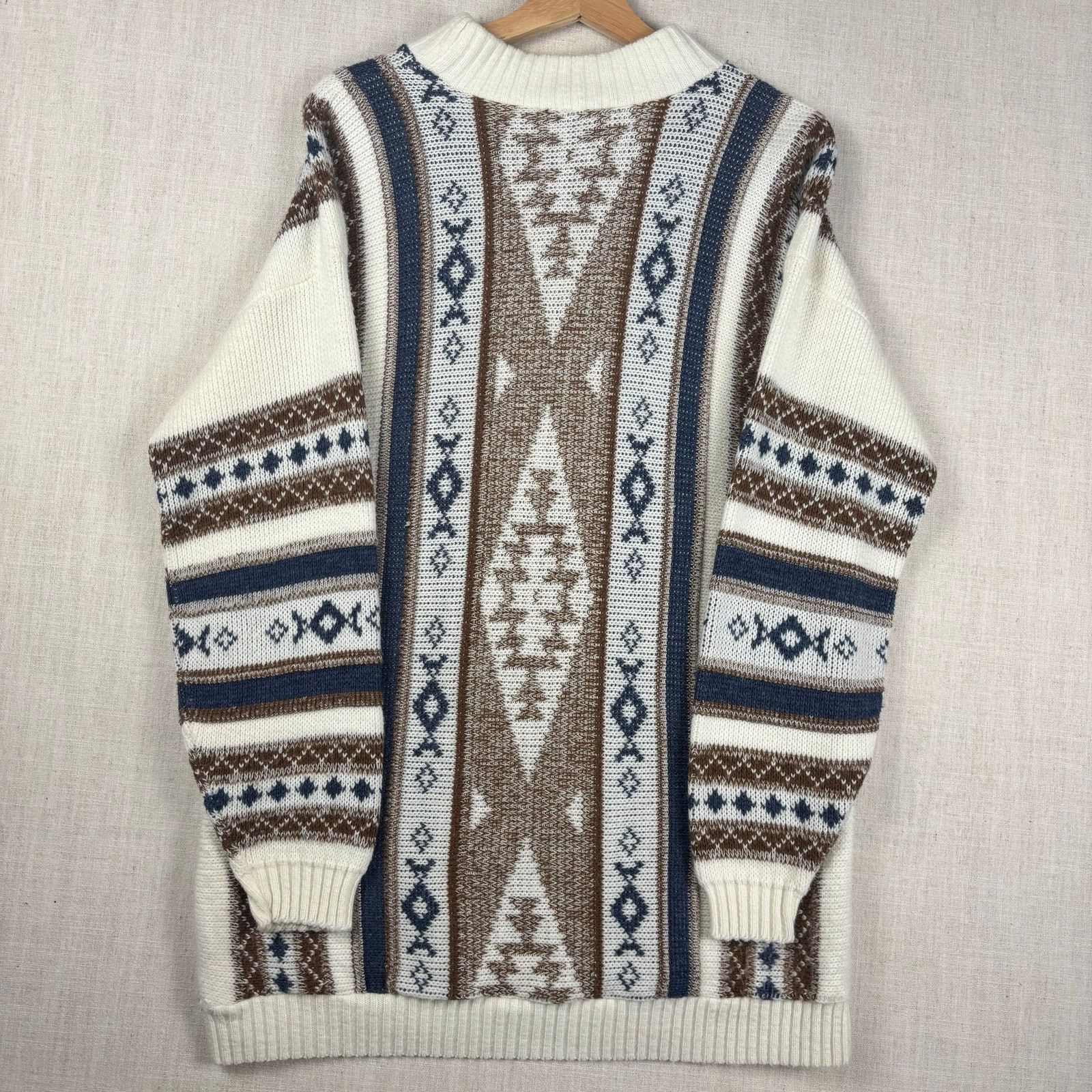 Other Vintage Abstract Aztec Geometric Clifton Place Med Sweater Size US M / EU 48-50 / 2 - 4 Thumbnail