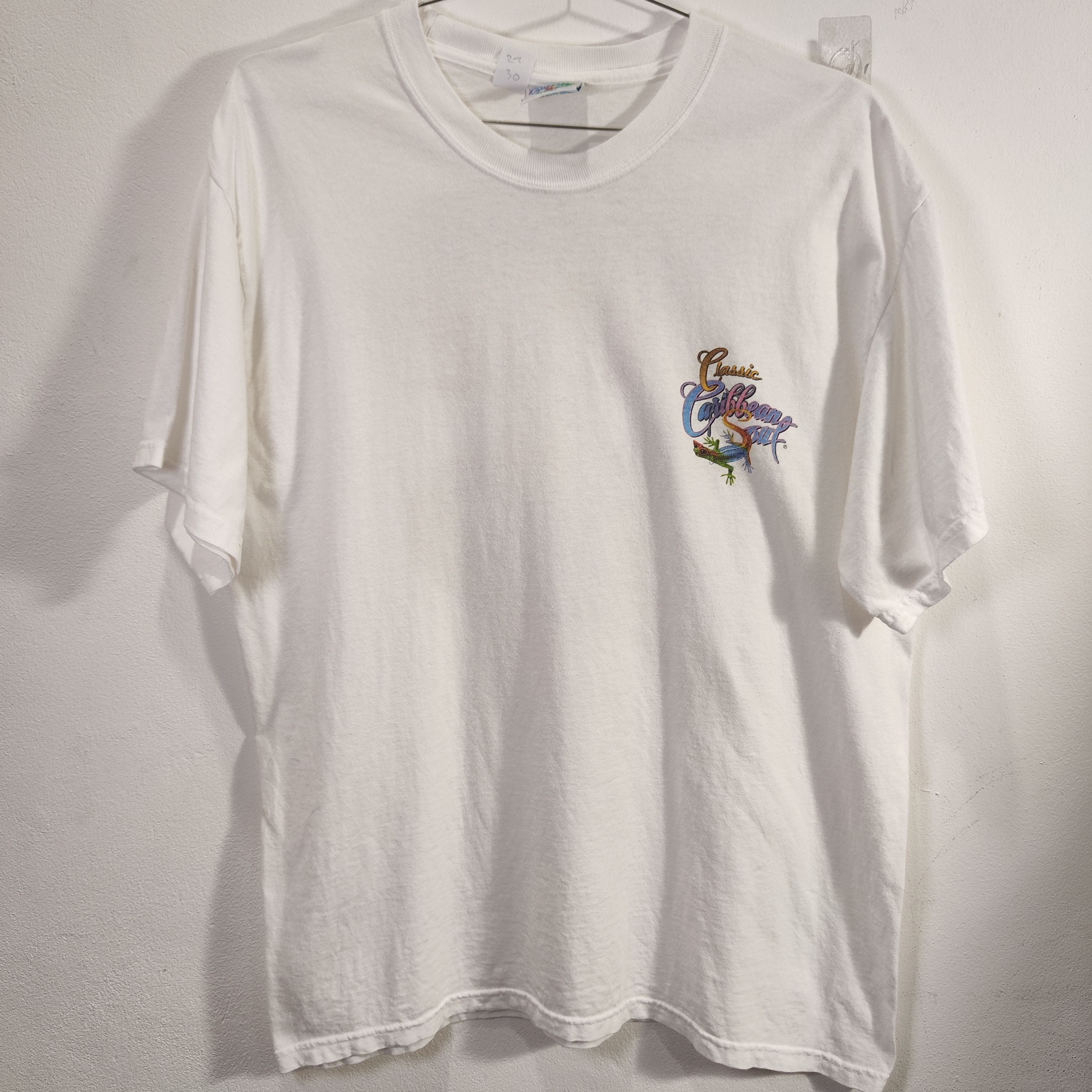 Caribbean Caribbean soul Vintage Humor t shirt Iguana white Large Size US L / EU 52-54 / 3 - 4 Thumbnail