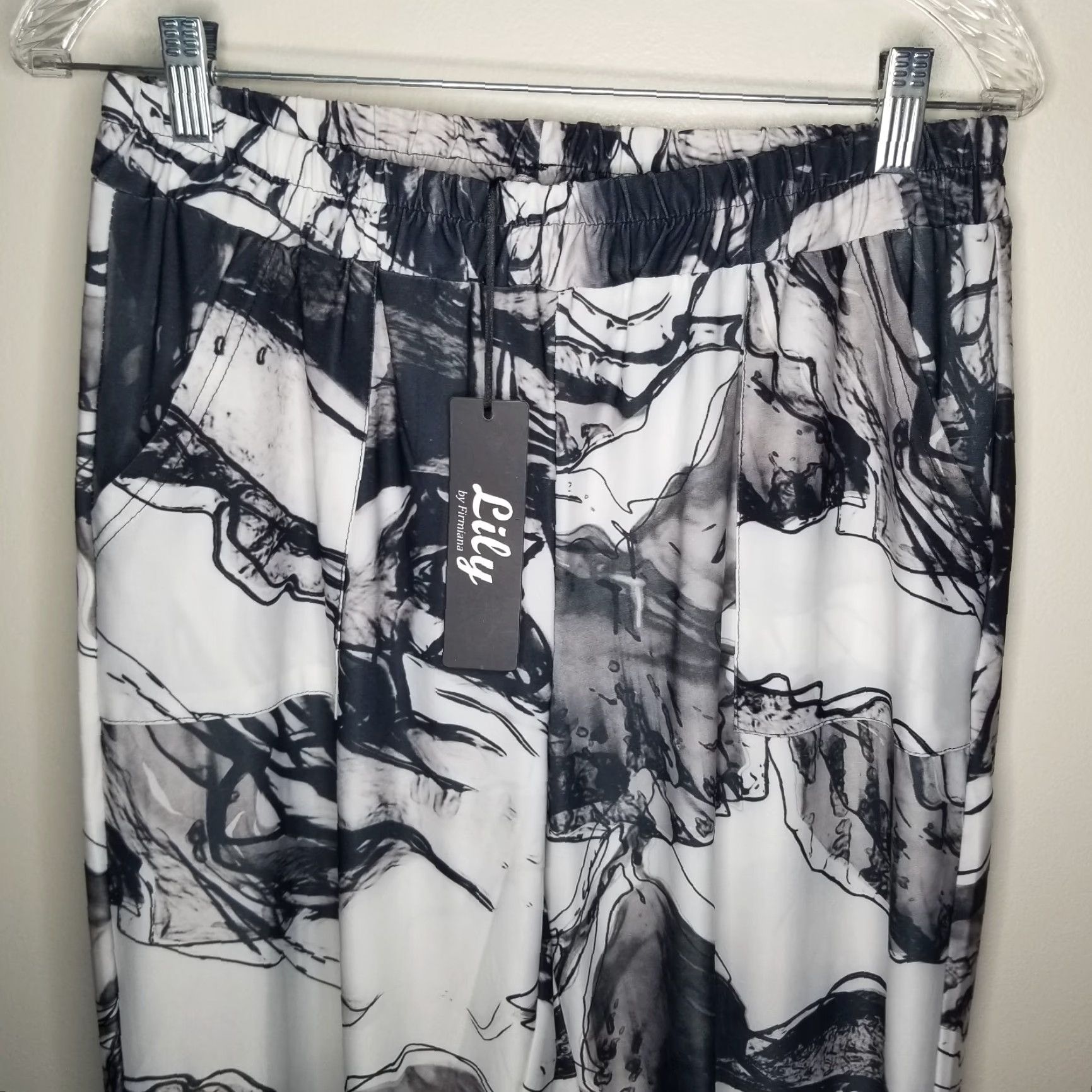 Vintage VINTAGE Lily Women's Pants Loose Fit Lightweight Black White Size M Women Size 32" / US 10 / IT 46 - 2 Thumbnail