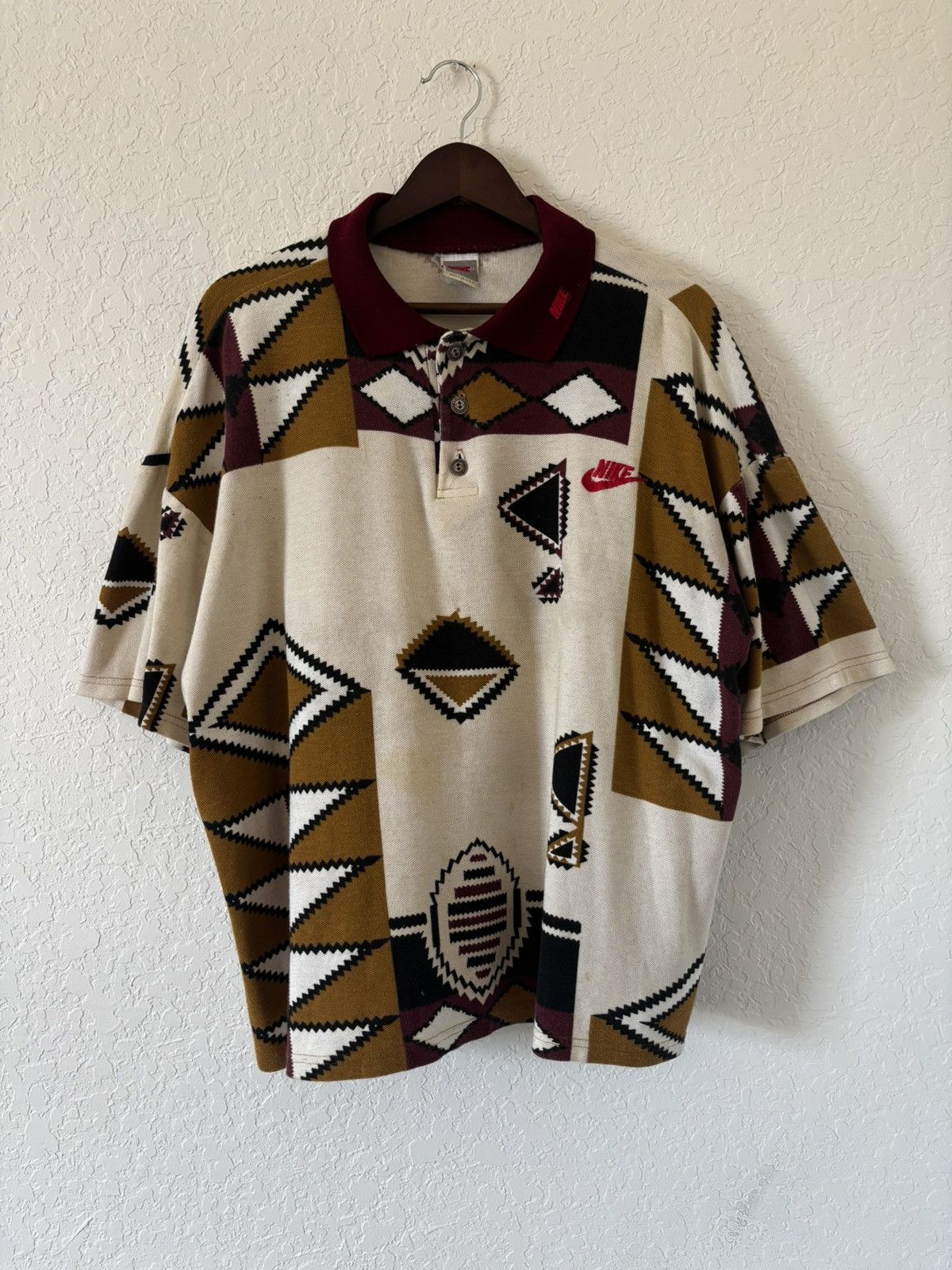 Nike Vintage Nike Aztec AOP Polo XL Size US XL / EU 56 / 4 - 1 Thumbnail
