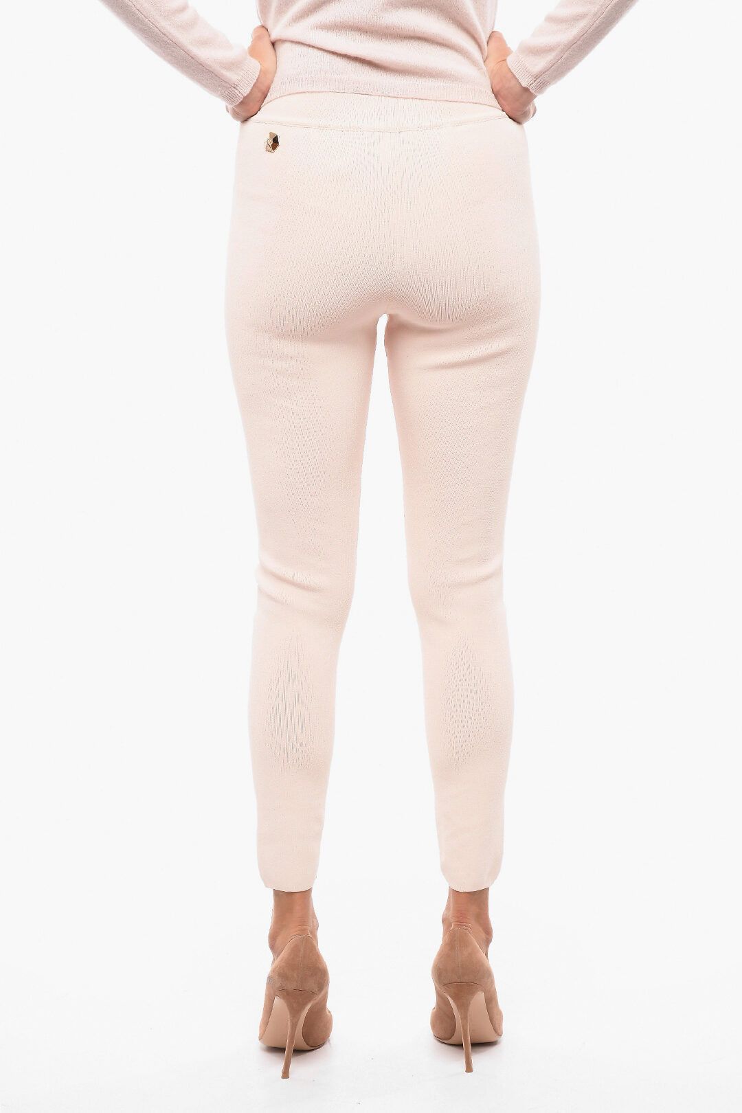 Philipp Plein og1mm0824 Lace-Up Leggings in Light Pink Size 28" / US 6 / IT 42 - 2 Thumbnail