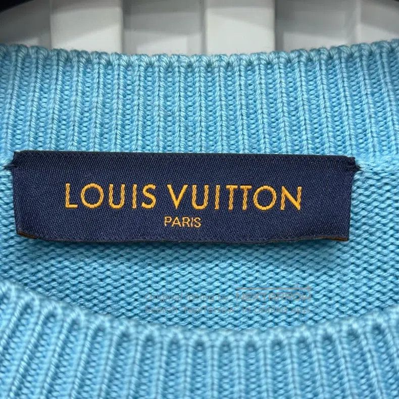 Louis Vuitton Louis Vuitton Blue checkerboard logo knit sweater Size US M / EU 48-50 / 2 - 7 Thumbnail
