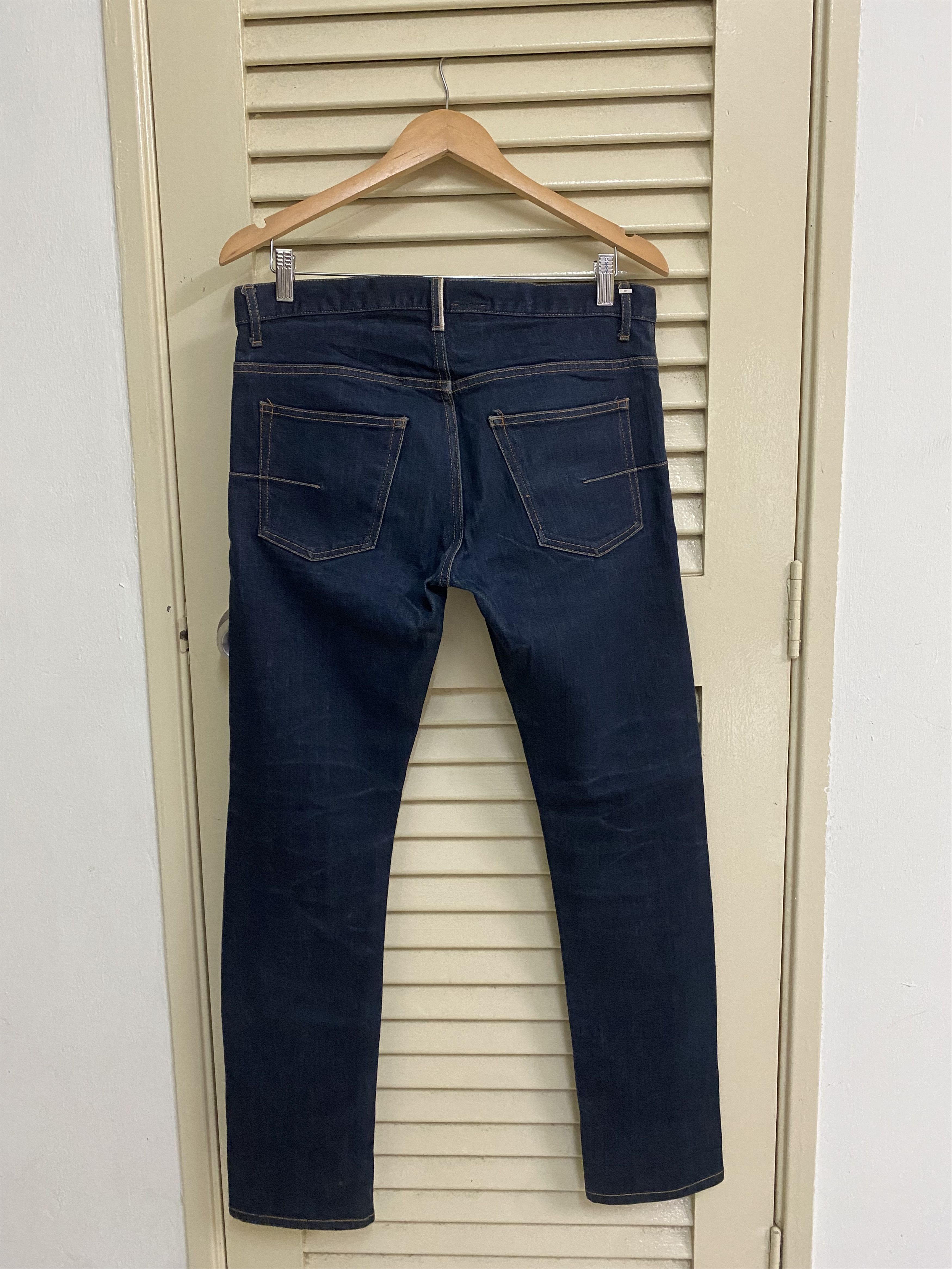 Dior 05 Hedi Slimane Dior Homme Raw Indigo Silver Selvedge Denim Size US 32 / EU 48 - 2 Thumbnail