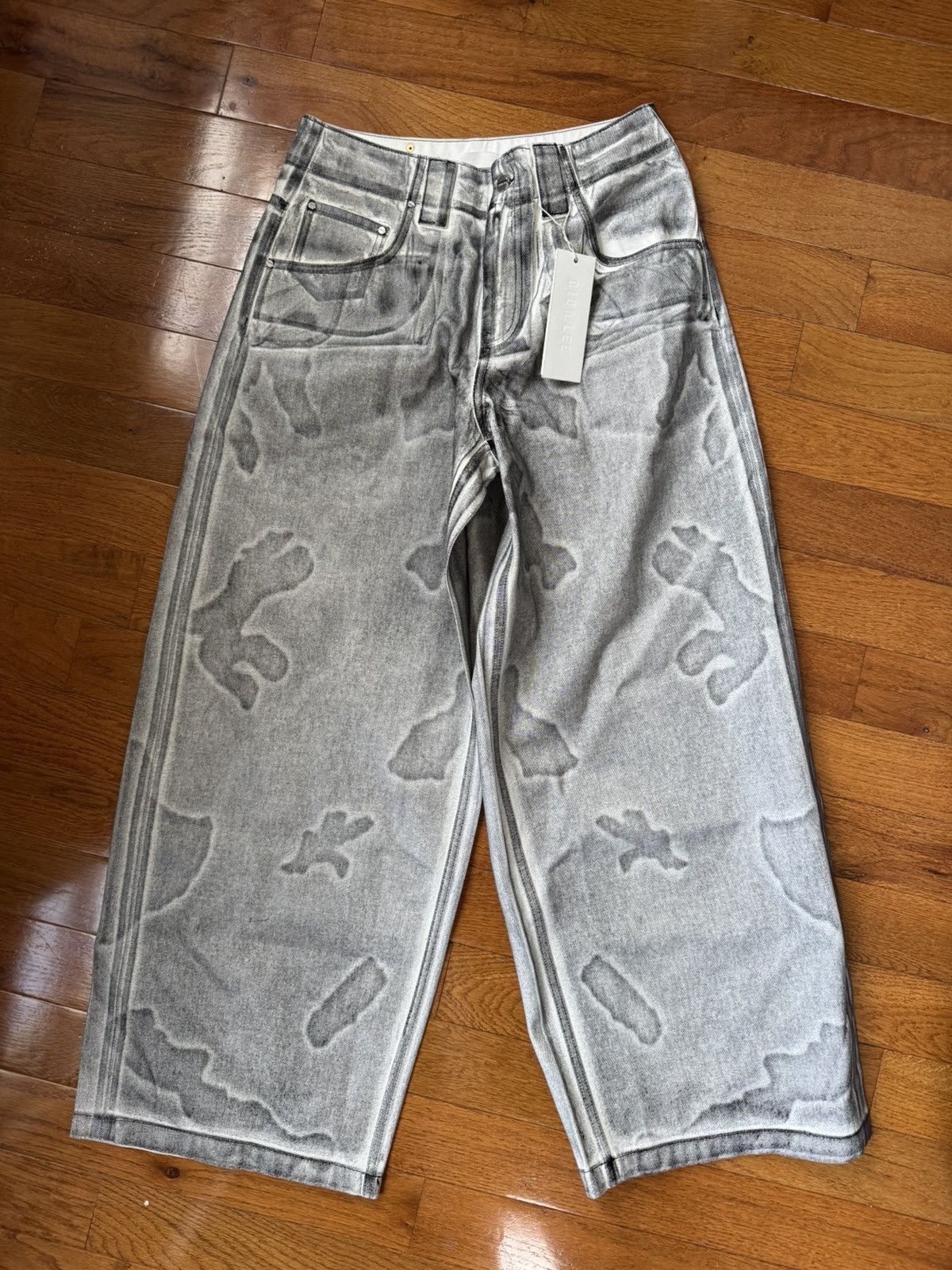 Dion Lee Coated Baggy Jeans