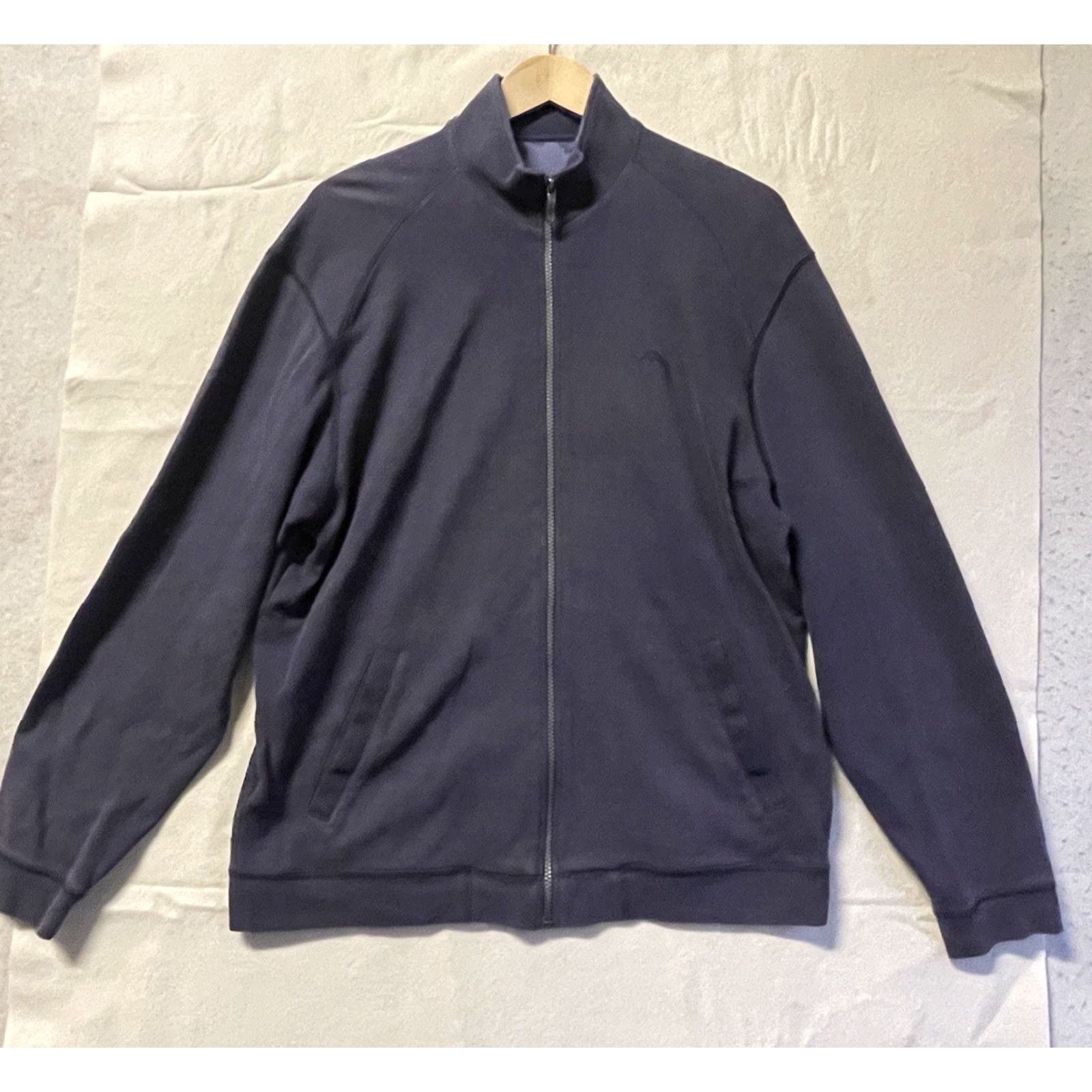 Tommy Bahama Tommy Bahama Blue Zip Up Turtleneck Jacket Mens Medium 100% Pima Cotton Full Zip Sweater Size US M / EU 48-50 / 2 - 2 Thumbnail