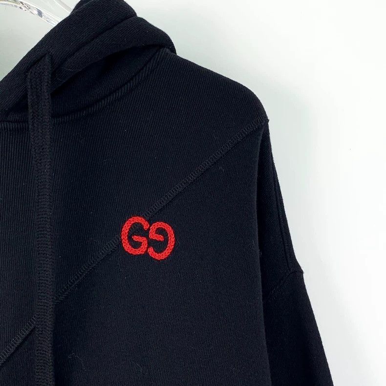 Gucci Gucci 23 black logo rabbit embroidered cotton hooded long-s Size US M / EU 48-50 / 2 - 3 Thumbnail