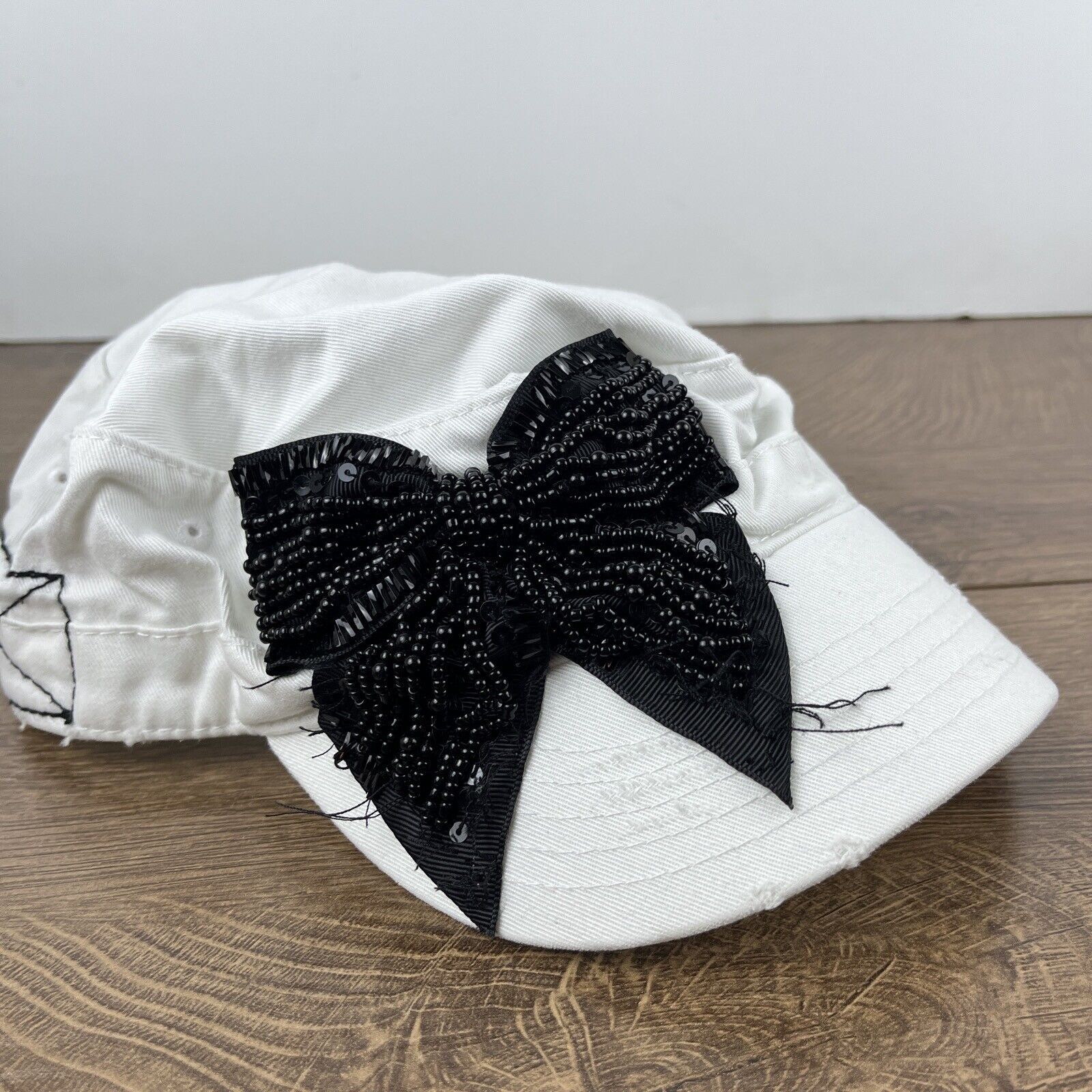 Other Bow Hat Womens Bow Hat White Hat Adjustable White Adult Size Size ONE SIZE - 5 Thumbnail