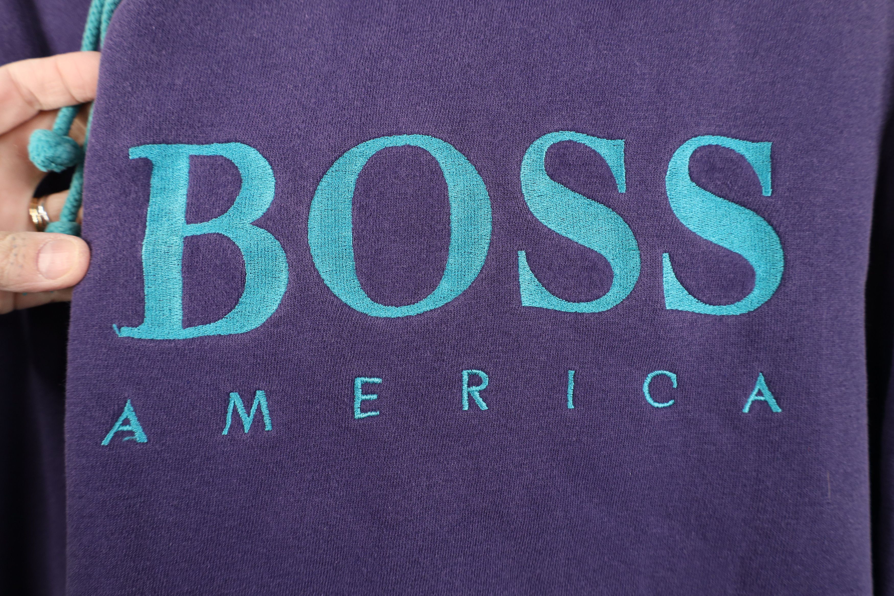 Vintage Vintage 90s Streetwear Boss America Heavyweight Sweatshirt Size US XL / EU 56 / 4 - 4 Thumbnail