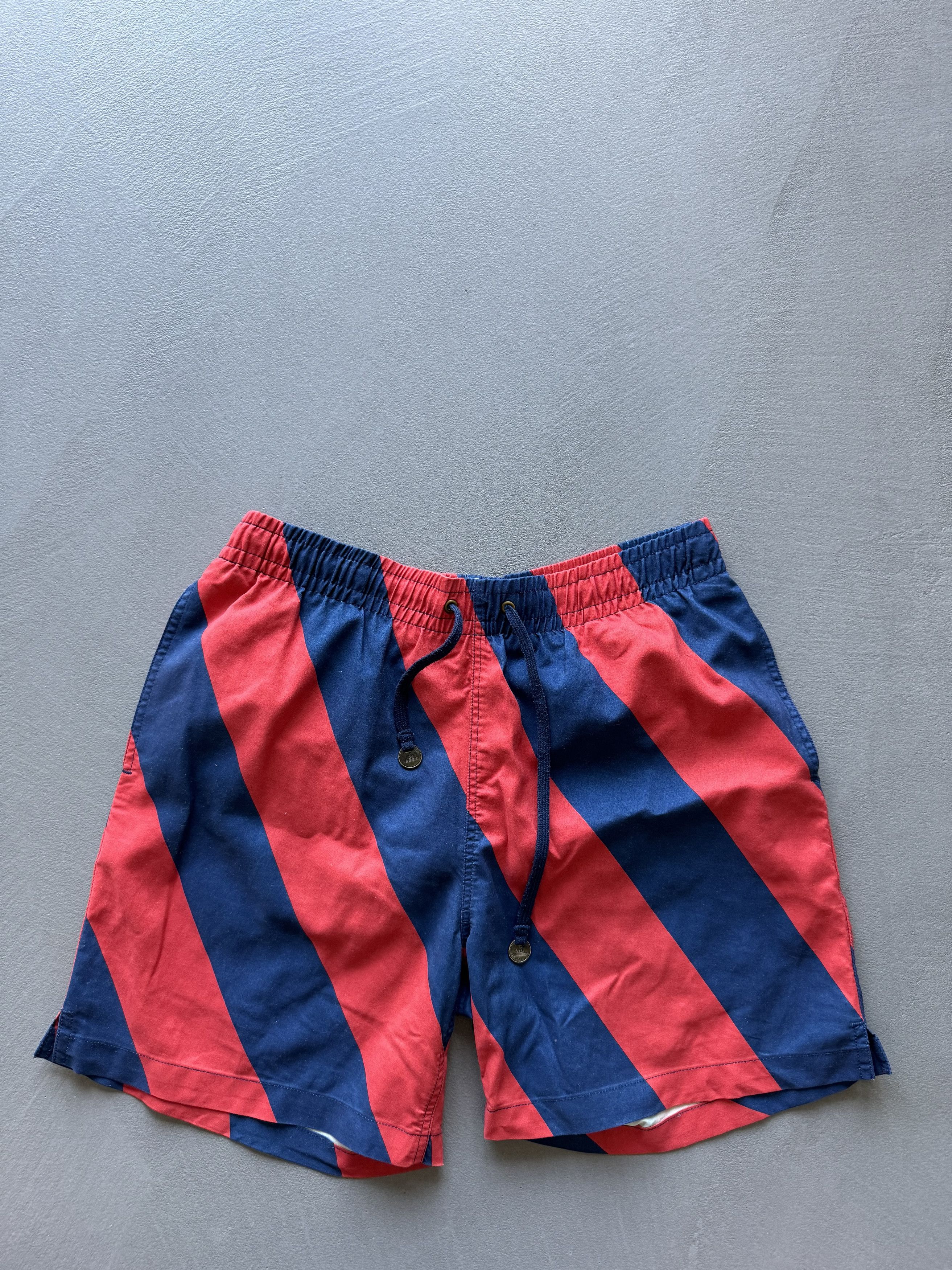 Other Timo Striped Swim Shorts, Red Navy Size US 30 / EU 46 - 1 Thumbnail