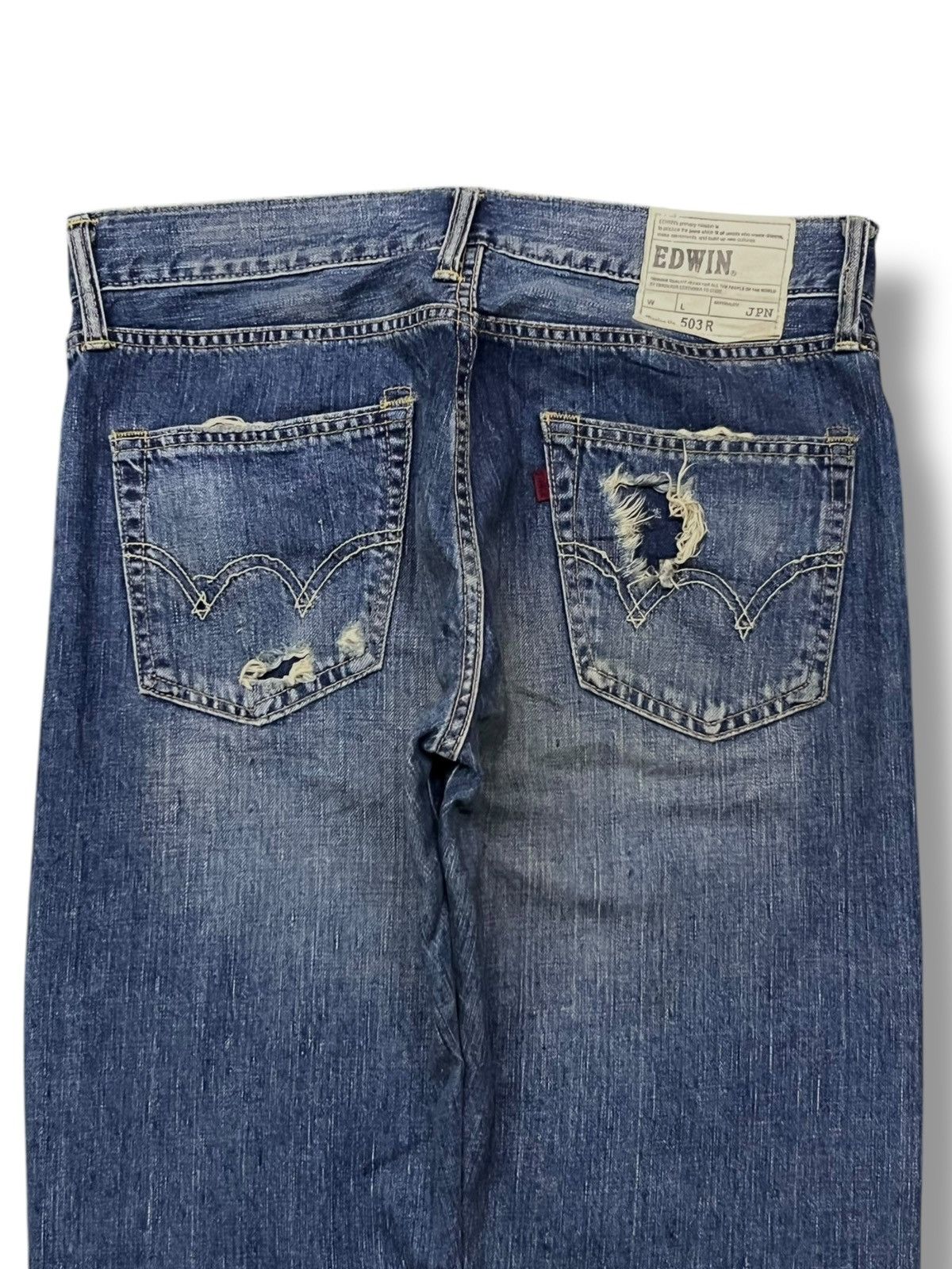 Edwin Vintage Edwin 503R Japan - Faded Wash, Distressed Denim Size US 34 / EU 50 - 5 Thumbnail