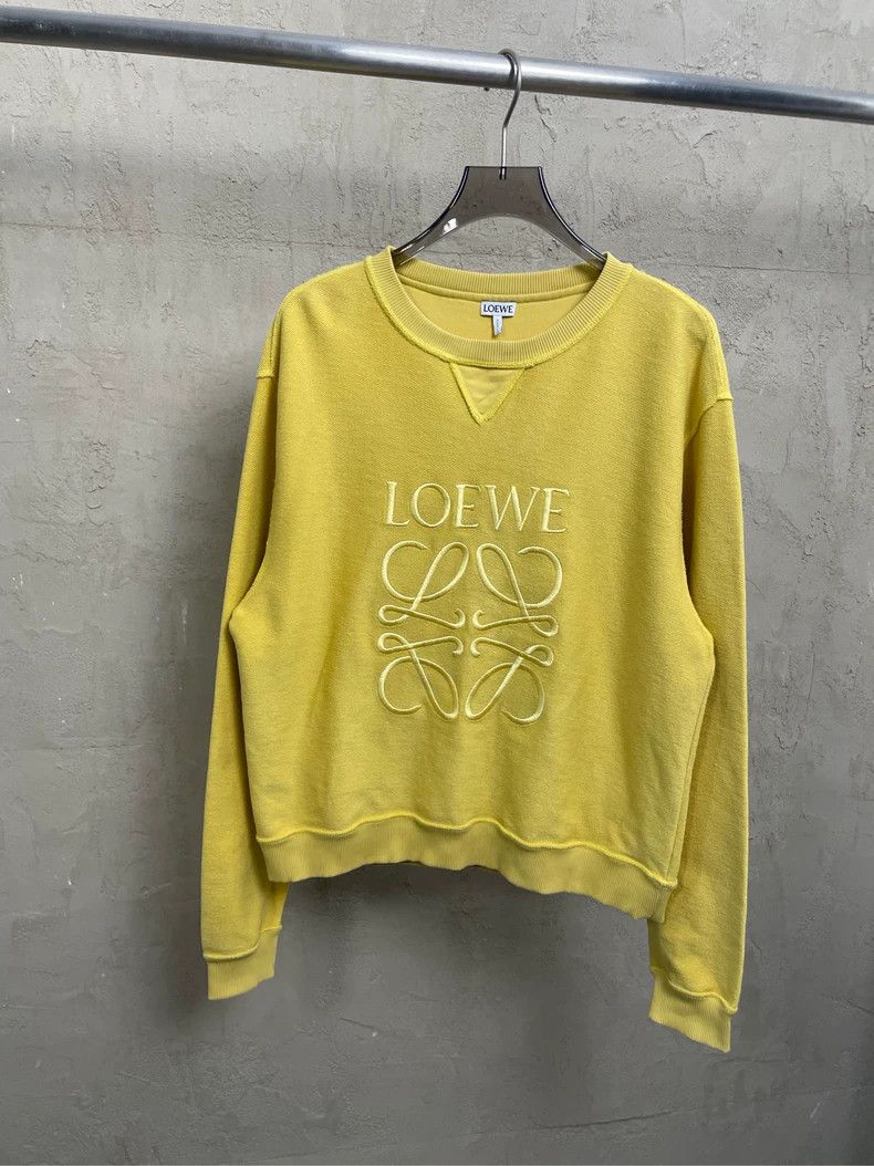 Other LOEWE Yellow reverse embroidered large Logo round neck hoo Size M / US 6-8 / IT 42-44 - 1 Thumbnail