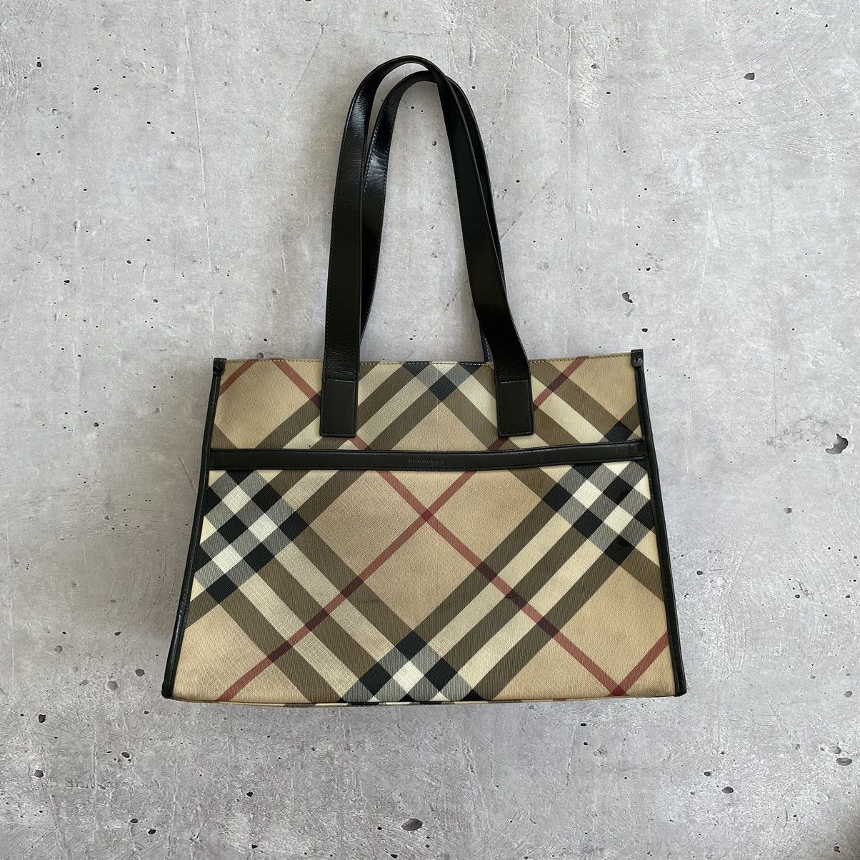 Burberry × Vintage RARE Burberry monogram handle bag y2k Size ONE SIZE - 1 Thumbnail