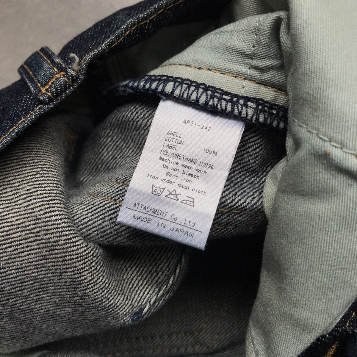 Attachment × Kazuyuki Kumagai Attachment Black Attachment J cut indigo Denim Size US 32 / EU 48 - 7 Thumbnail