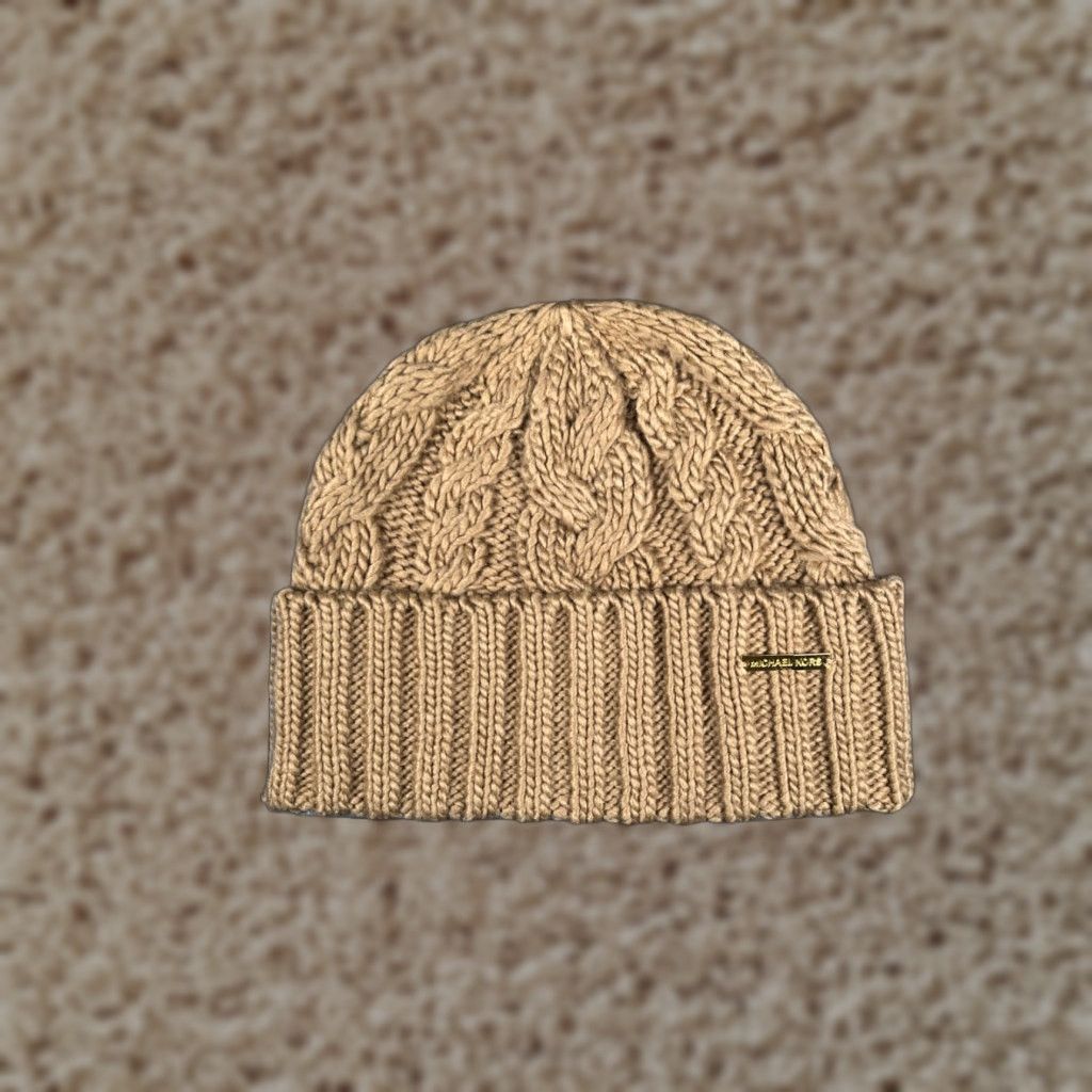 Michael Kors Michael Kors Beanie Toque Womens One Size Beige Cable Knit 100% Acrylic Size ONE SIZE - 1 Thumbnail
