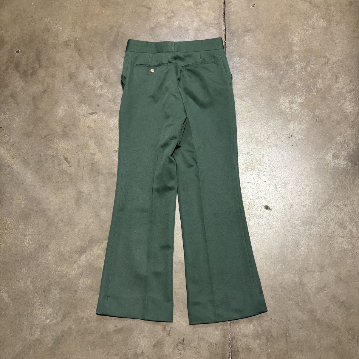 Vintage Vintage Green Bell Bottom Flare Pants Pleated Front Western Size US 31 - 10 Thumbnail