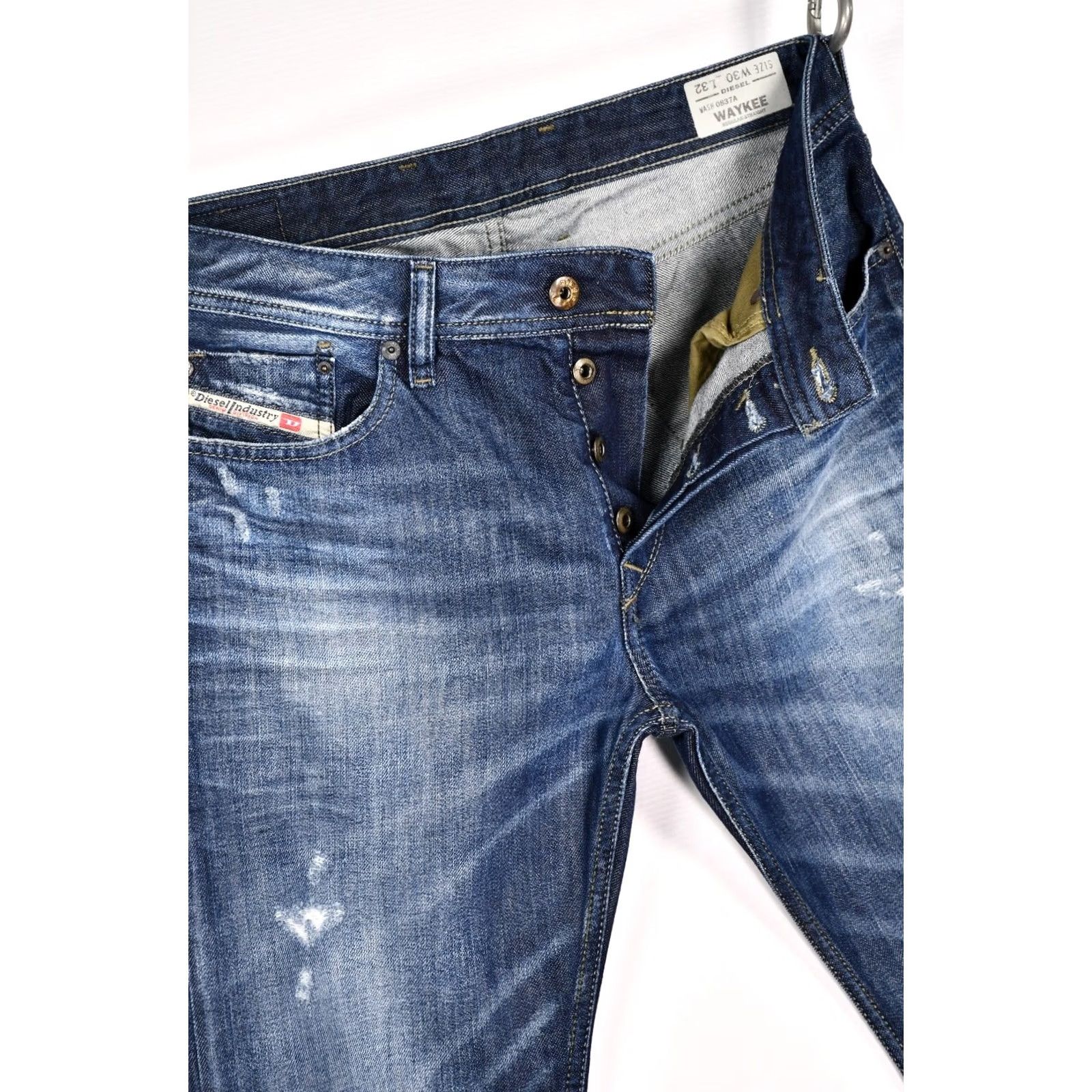 Diesel DIESEL Waykee 0837A Regular Straight Jeans Men Blue W30 L32 Size US 30 / EU 46 - 4 Thumbnail