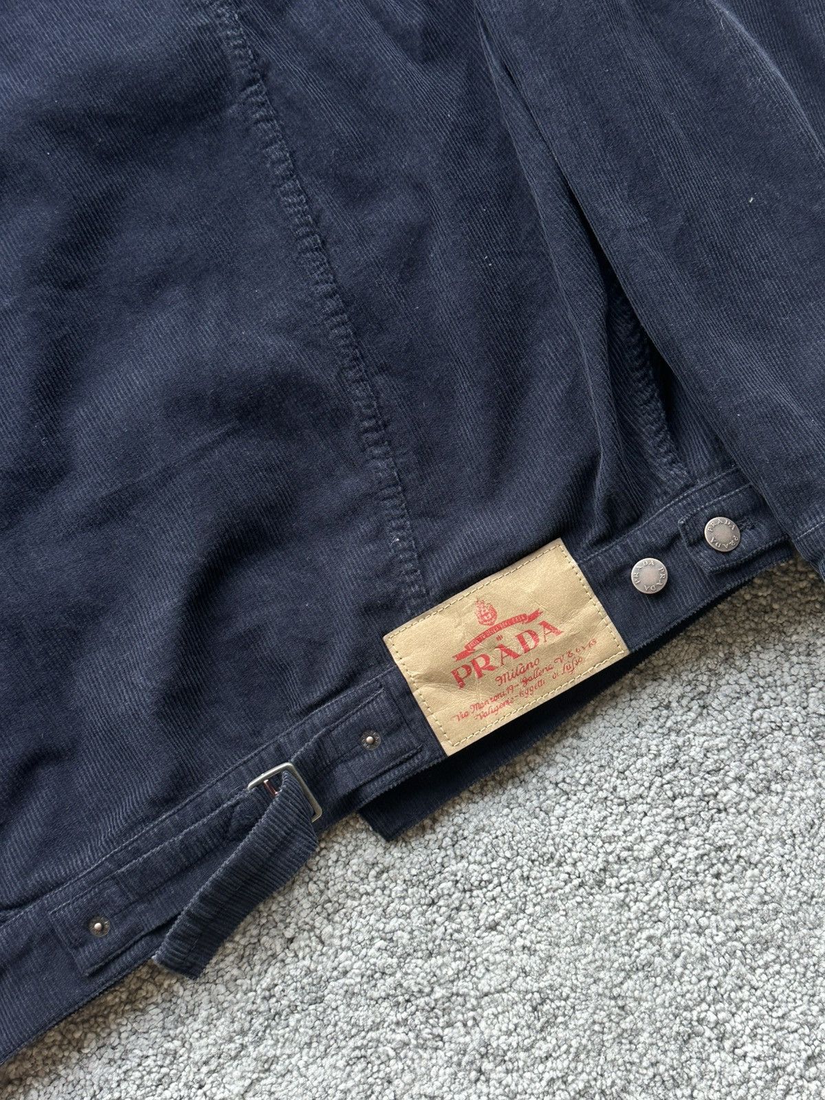 Prada Prada Navy Corduroy Trucker Jacket Size US M / EU 48-50 / 2 - 12 Thumbnail