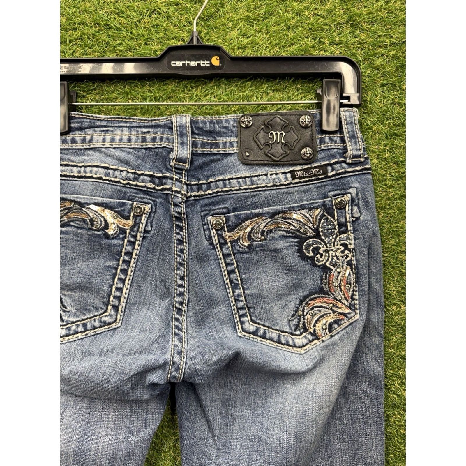 Miss Me Miss Me Jeans Womens 30 Blue Classic Light Wash Denim Embellished Button 5-Pocket Skinny Size 30" / US 8 / IT 44 - 7 Thumbnail