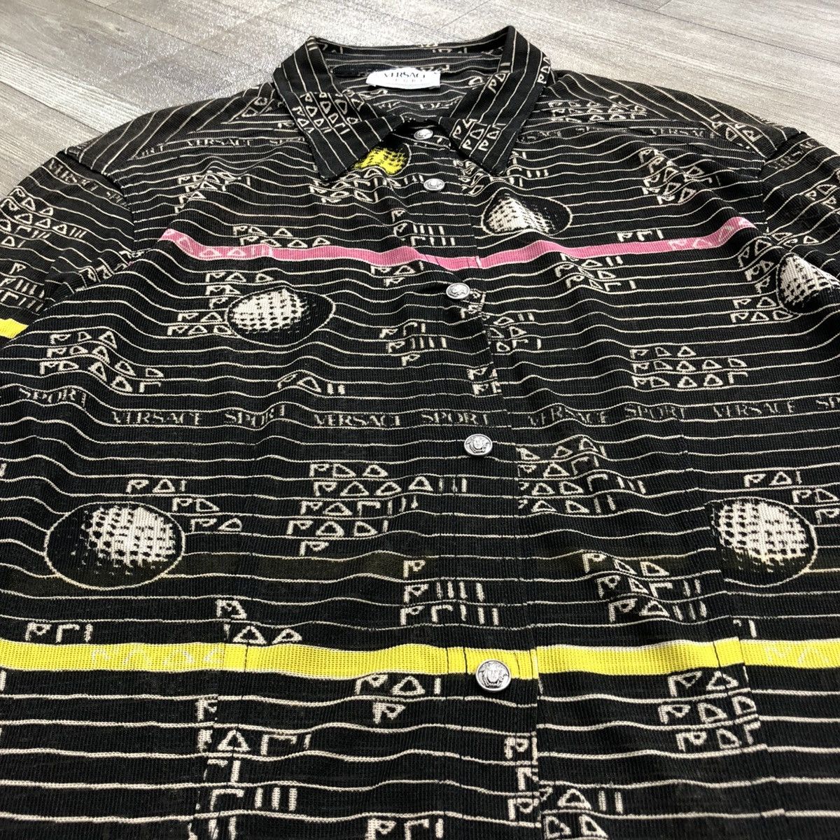Versace 🇮🇹1990s Vintage Versace Silk Shirt Luxury Italian Designer Size US M / EU 48-50 / 2 - 3 Thumbnail