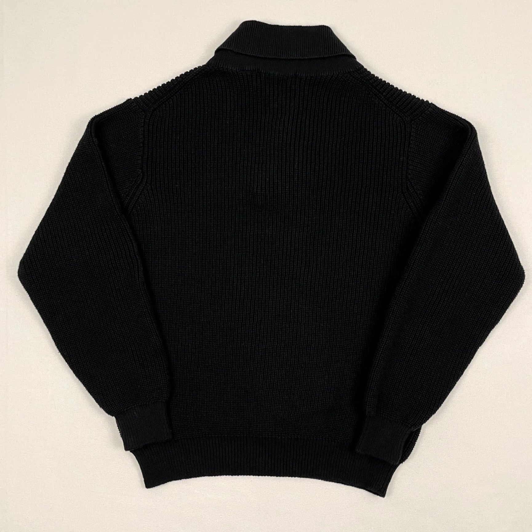 Orvis Orvis Sweater Mens M Black Heavy Knit Elbow Pad Commando Henley Shawl Pullover Size US M / EU 48-50 / 2 - 8 Thumbnail