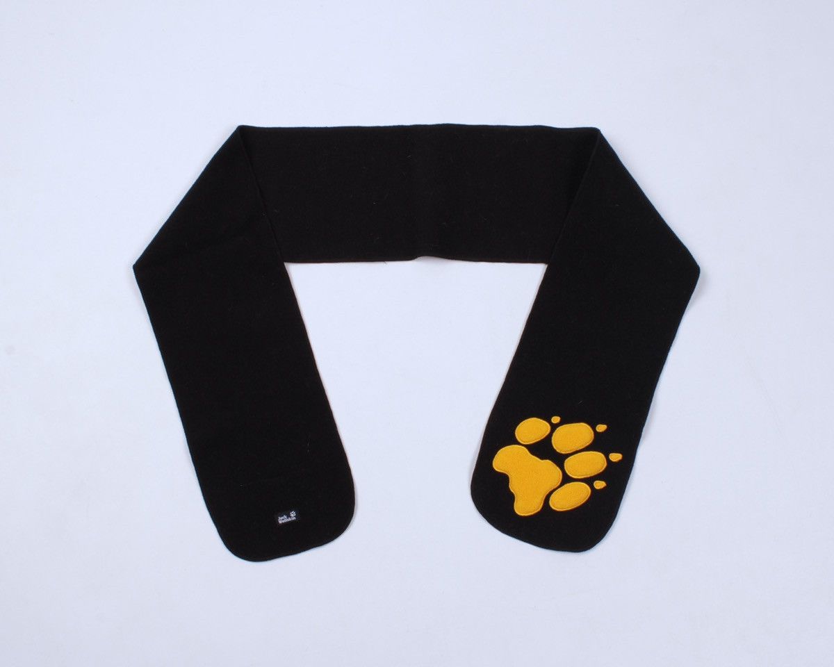 Jack Wolfskin JACK WOLFSKIN kids Paw Black Fleece Scarf Size ONE SIZE - 1 Thumbnail