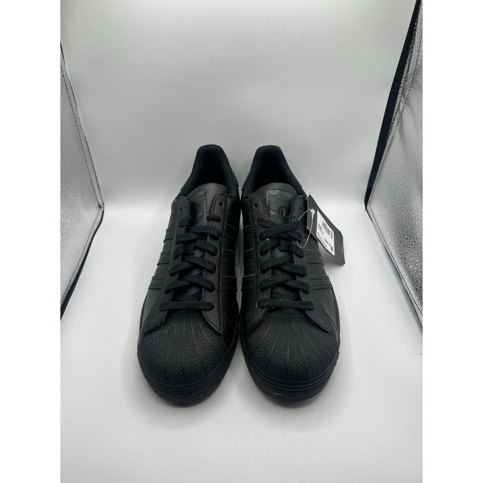 Adidas Adidas Superstar “All Black” size 10 men’s Size US 10 / EU 43 - 2 Thumbnail