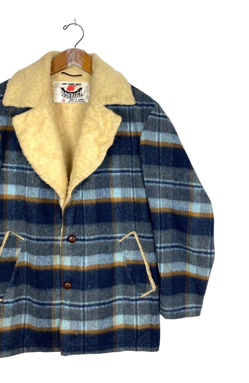 Vintage Rare‼️ Vintage Roebuck Double Collar Wool Coat Size US M / EU 48-50 / 2 - 3 Thumbnail