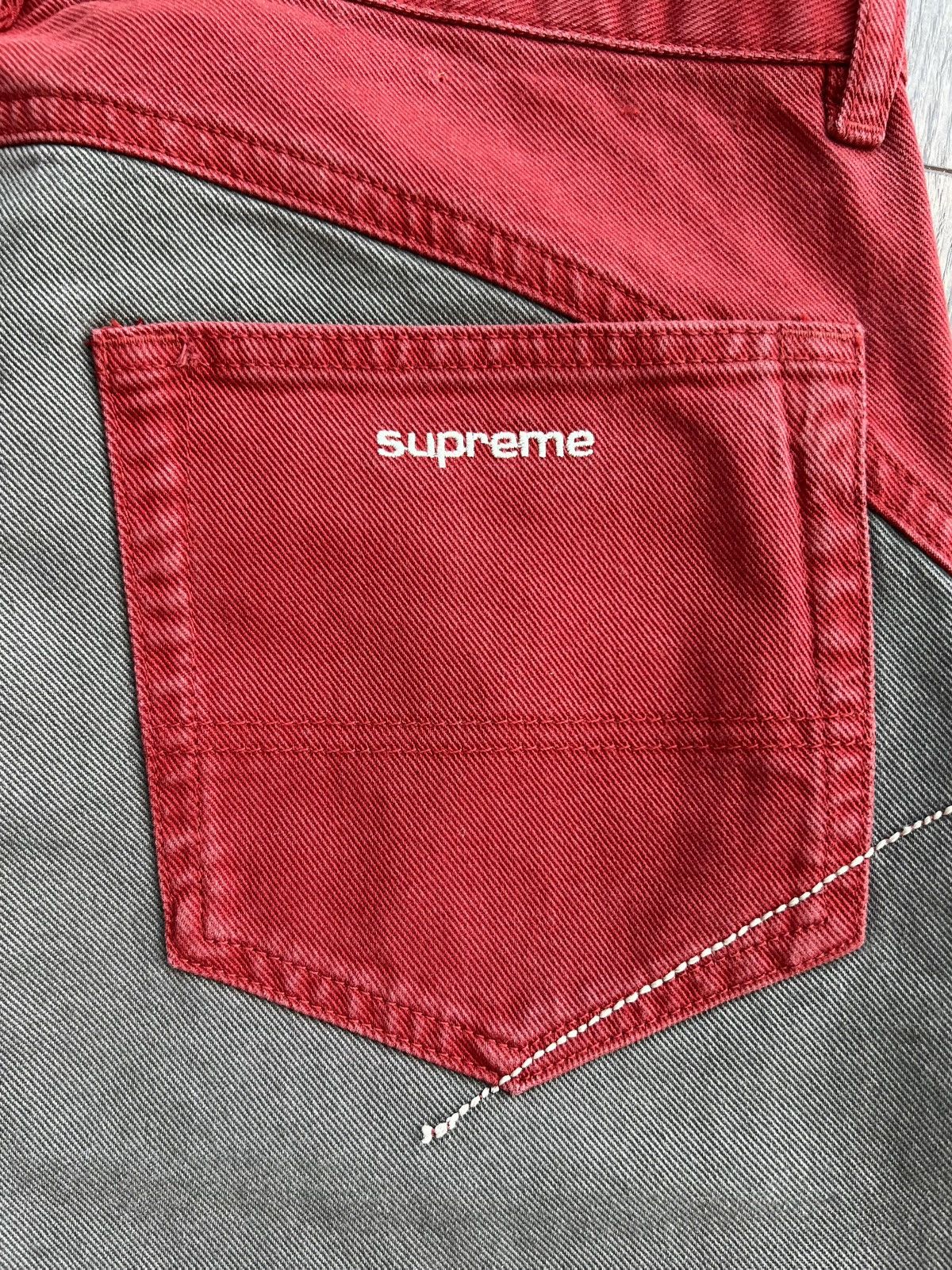 Supreme Supreme 2-Tone Paneled Denim Jeans “Red” 32 Size US 32 / EU 48 - 6 Thumbnail