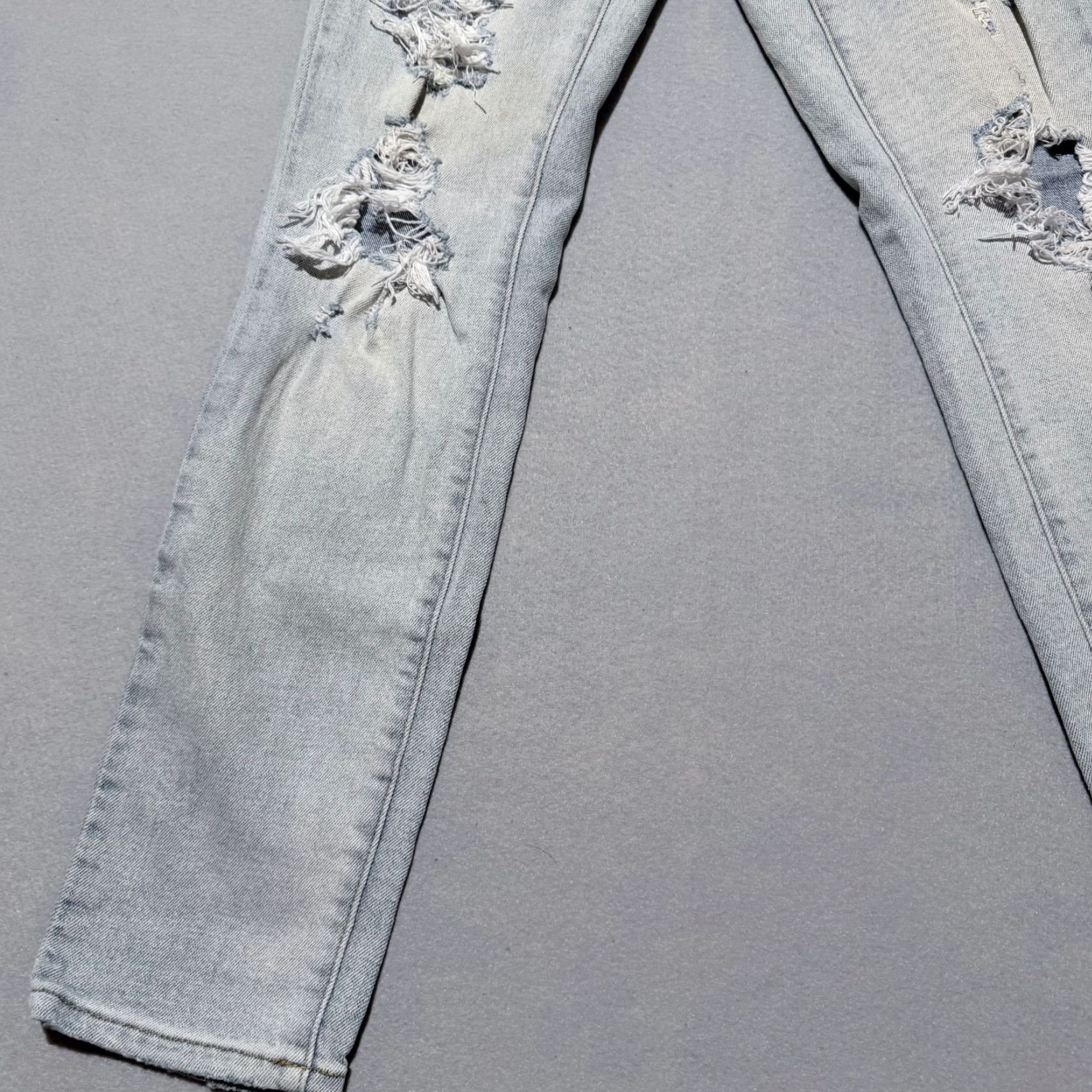 Pacsun PacSun Jeans Women's Light Wash Denim Low Rise Distressed Skinny Fit- 29x30 Size 29" - 5 Thumbnail