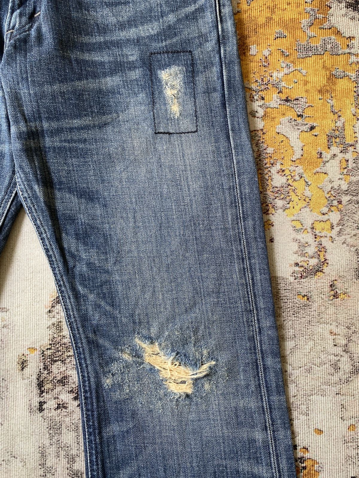 Japanese Brand Lee Distressed Flare Denim Size US 30 / EU 46 - 7 Thumbnail