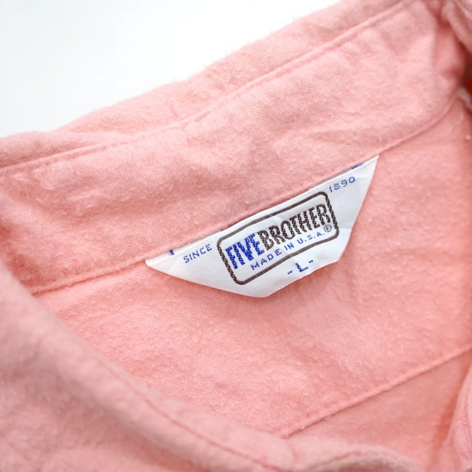 FiveBrother × Vintage Vintage 90s Five Brother Pink Flannel Work Shirt Mens Small Size US S / EU 44-46 / 1 - 6 Thumbnail