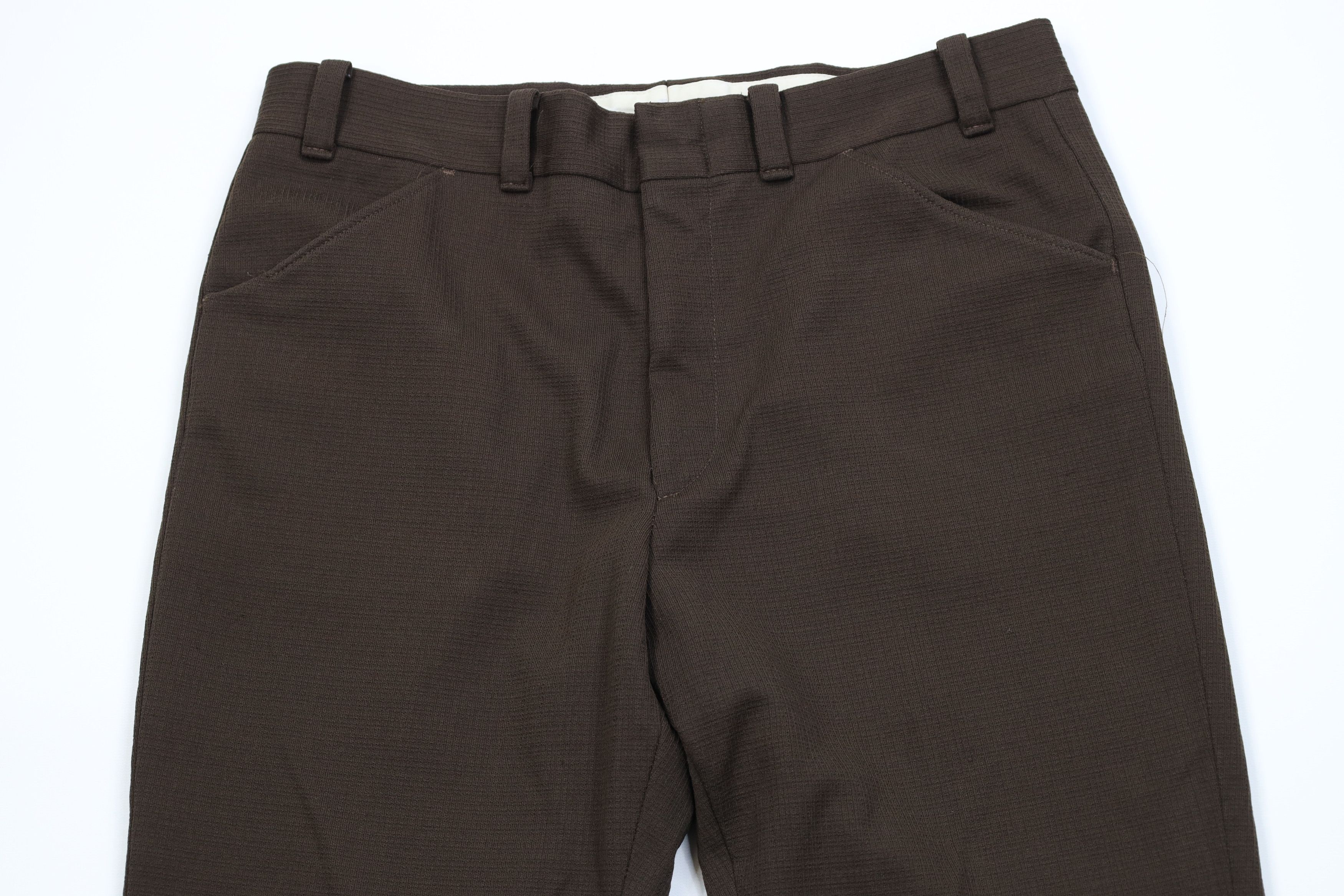 Vintage Vintage 70s Streetwear Flared Wide Leg Chino Pants Brown USA Size US 34 / EU 50 - 2 Thumbnail