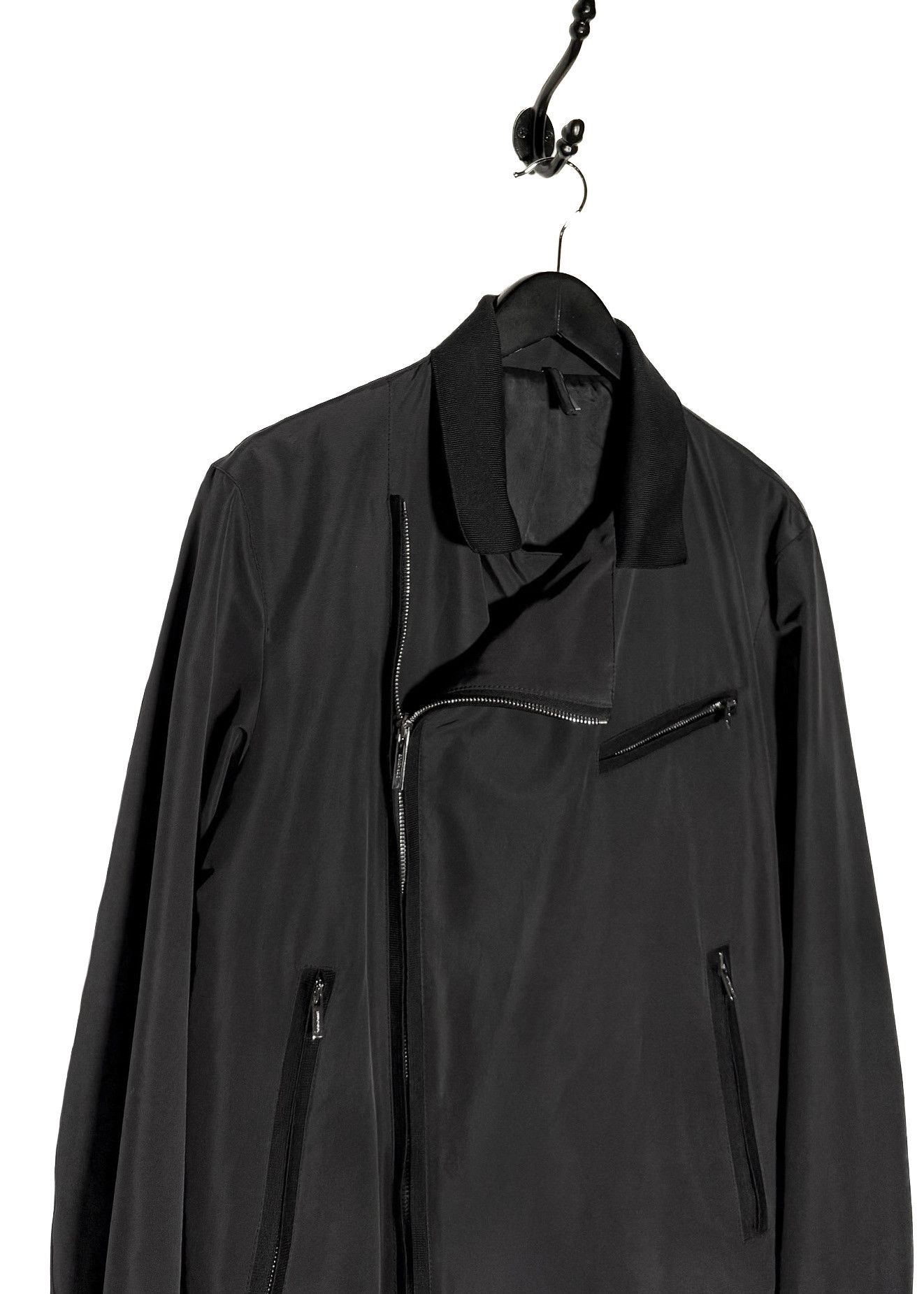 Dior Dior Homme Black Cotton Nylon Asymmetrical Zipped Jacket Size US M / EU 48-50 / 2 - 3 Thumbnail
