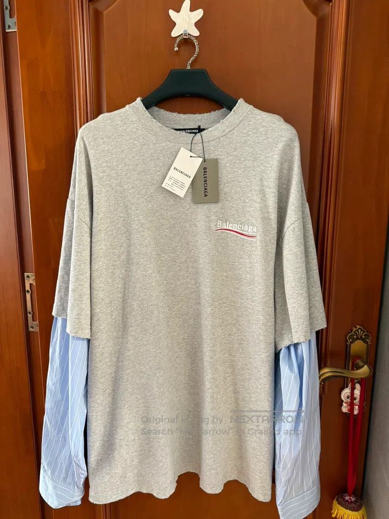 Balenciaga Balenciaga Coke Embroidered Patchwork Long Sleeve M Size Size US M / EU 48-50 / 2 - 1 Thumbnail