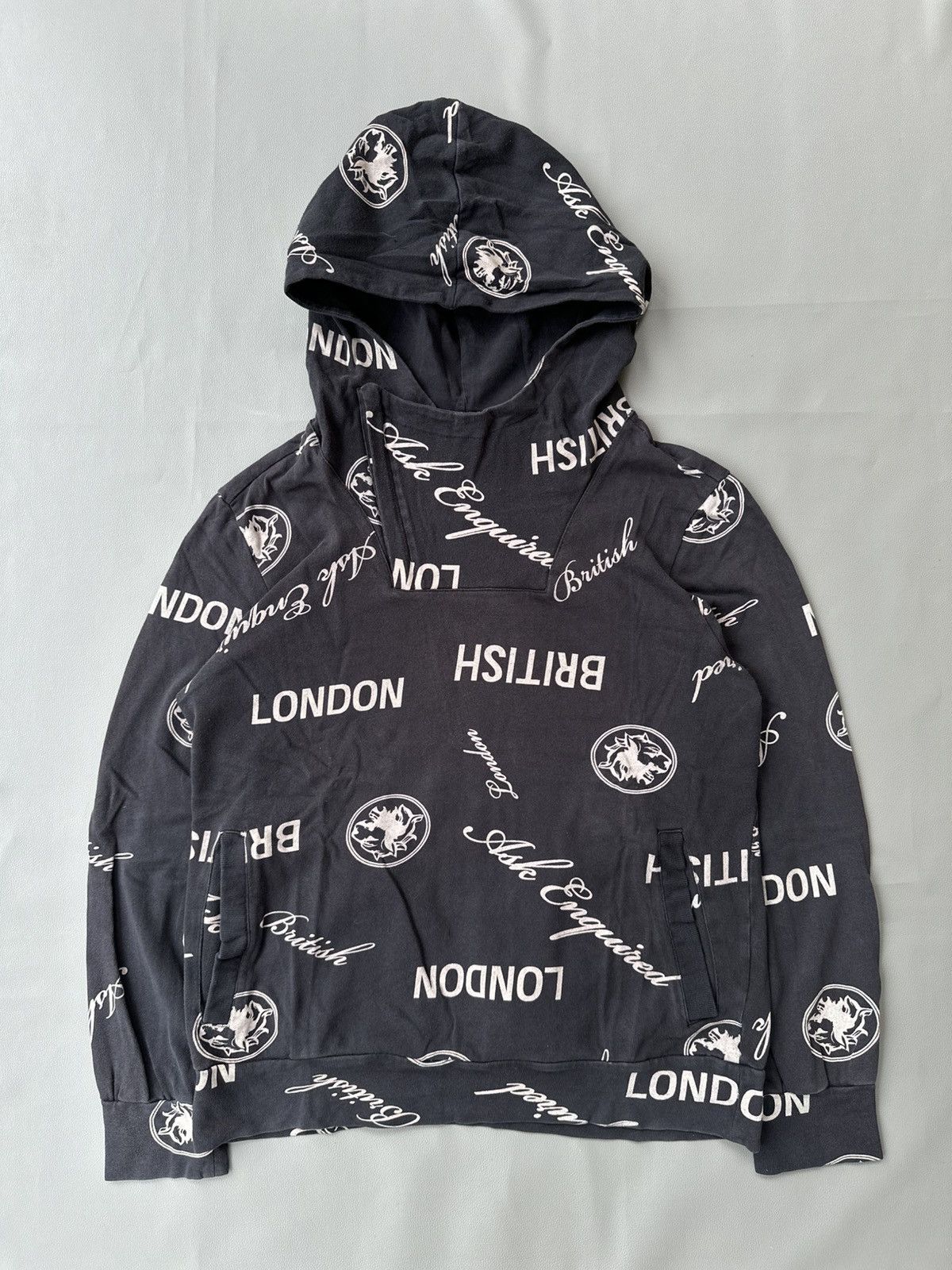 Beauty Beast × Japanese Brand × Vintage Ask Enquired London Aop Hoodie ifsixstyle Size US L / EU 52-54 / 3 - 1 Thumbnail