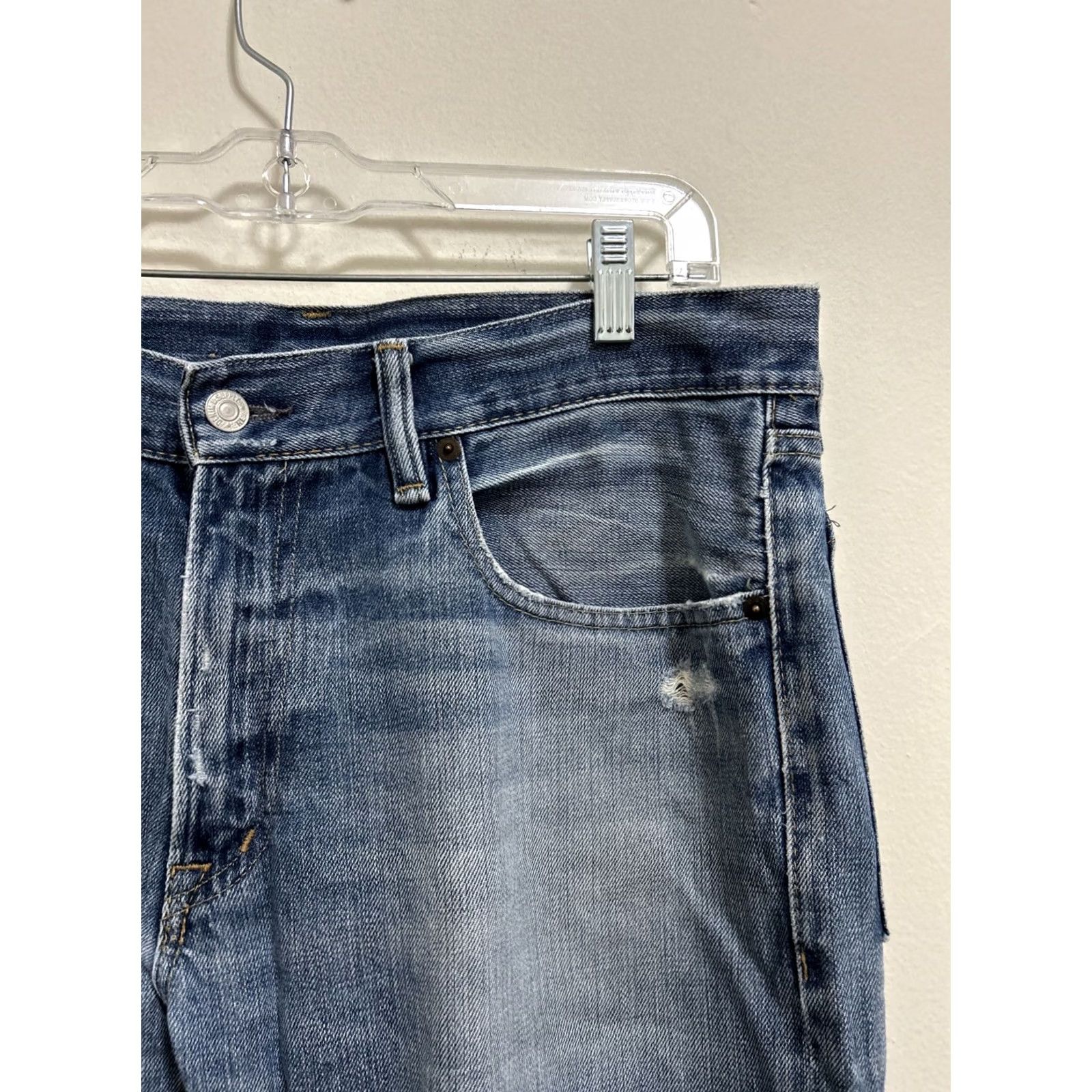 Vintage Denim & Supply Ralph Lauren Jeans Boots Bootcut Mens 34x30 Blue Distressed 5-Pocket Zipper Logo Vintage Size US 34 / EU 50 - 4 Thumbnail