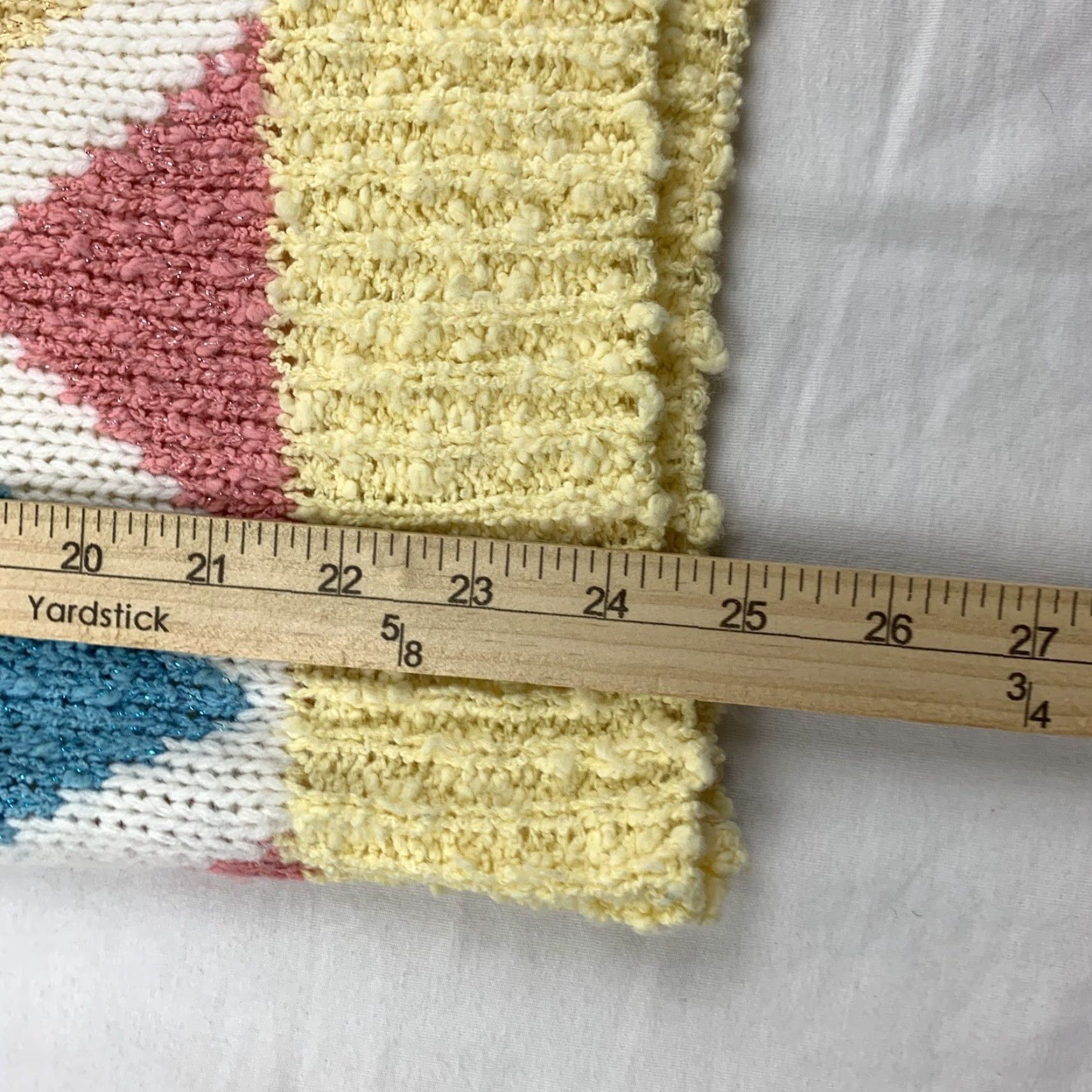 Vintage VINTAGE Susanne Kent Sweater Womens Medium Yellow Knit Gold Geometric 90s Size M / US 6-8 / IT 42-44 - 7 Thumbnail