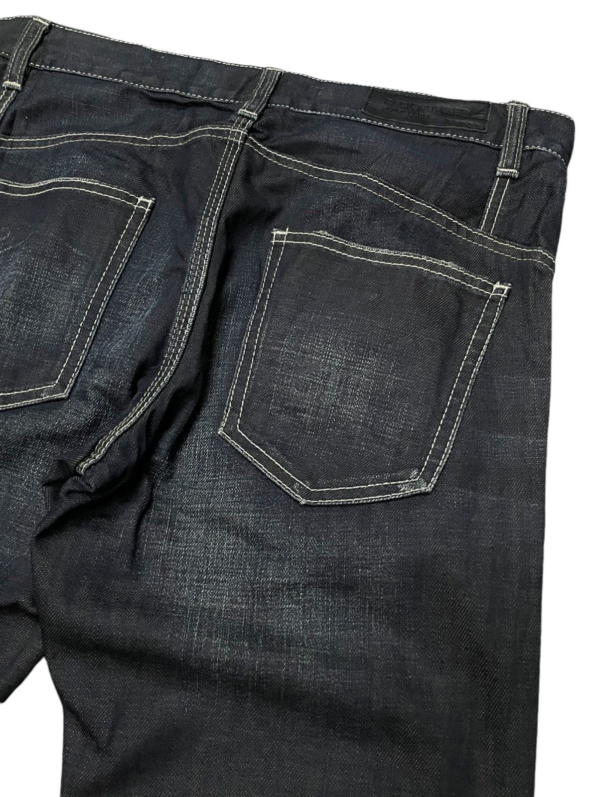 Hysteric Glamour × Japanese Brand × LOWBOX Back Number Japan Waxed Coated Spiral Cut Jeans Size US 30 / EU 46 - 16 Thumbnail