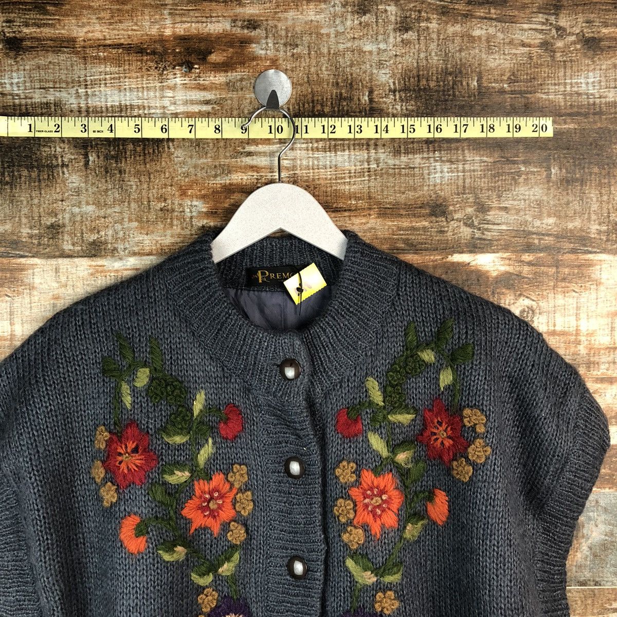 Homespun Knitwear × Japanese Brand Pre Move Grey art vintage Knitwear #A1818 Size L / US 10 / IT 46 - 4 Thumbnail