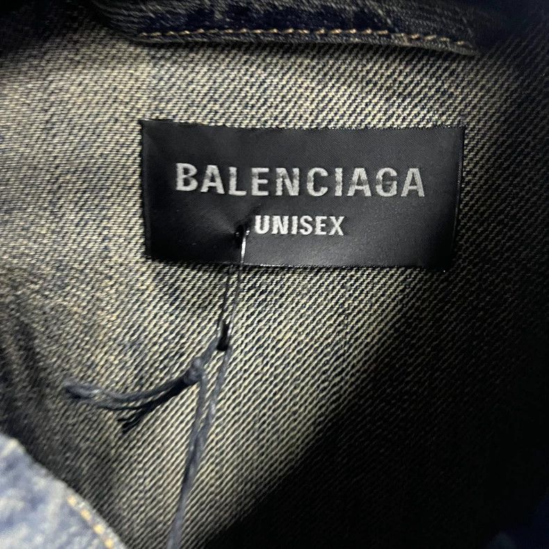 Balenciaga Balenciaga latest indigo blue letter printed single breaste Size US XS / EU 42 / 0 - 3 Thumbnail