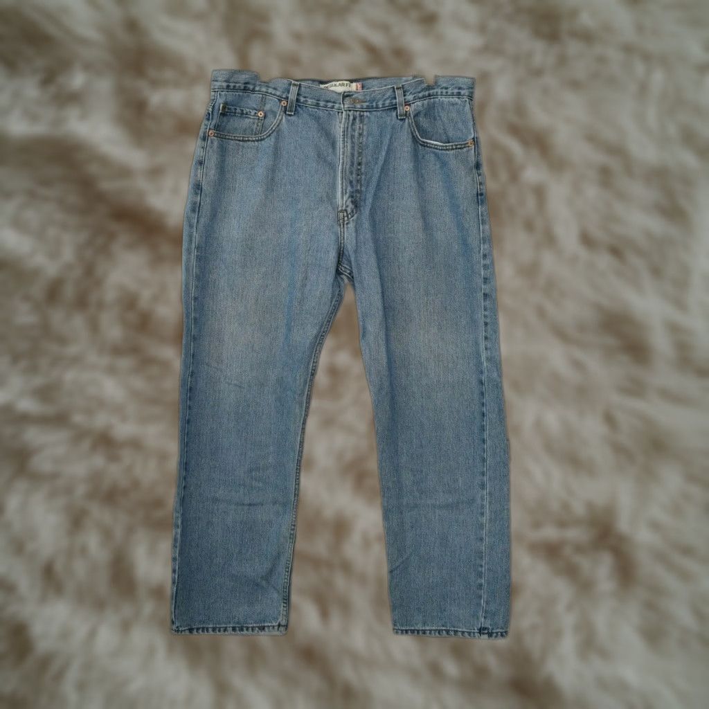 Levi's VINTAGE Levi's 505 Jeans Mens 39x31 Regular Distressed Blue Denim Cotton 9in Leg Opening Straight 13.5in Rise Size US 39 - 1 Thumbnail