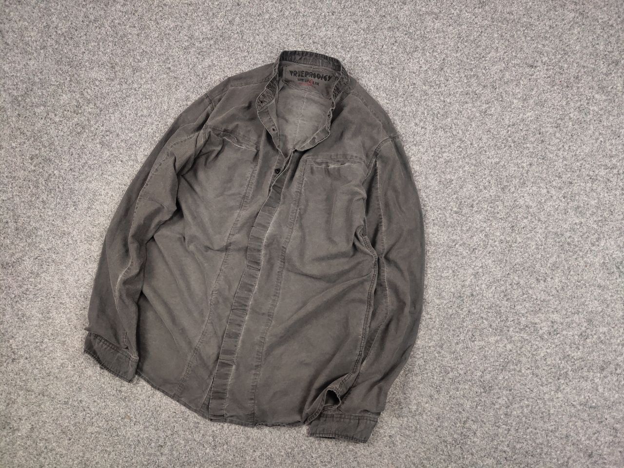 Vintage Trueprodigy Avant Garde Design Garment Dyed Sleeve Shirt Size US L / EU 52-54 / 3 - 3 Thumbnail