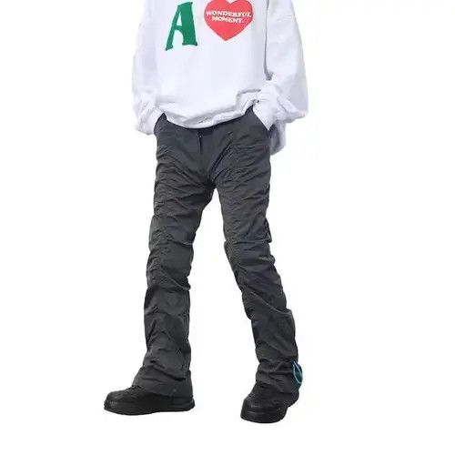 Japanese Brand × Vintage Stacked Pleated Gray Sweatpants Size US 30 / EU 46 - 3 Thumbnail