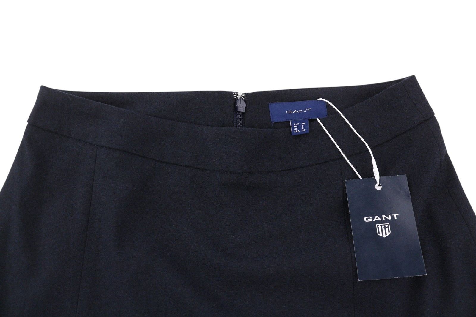 Gant FLANNEL FLARE EU36 Dark Blue Wool Blend Skirt 85356 Size 26" / US 2 / IT 38 - 4 Thumbnail