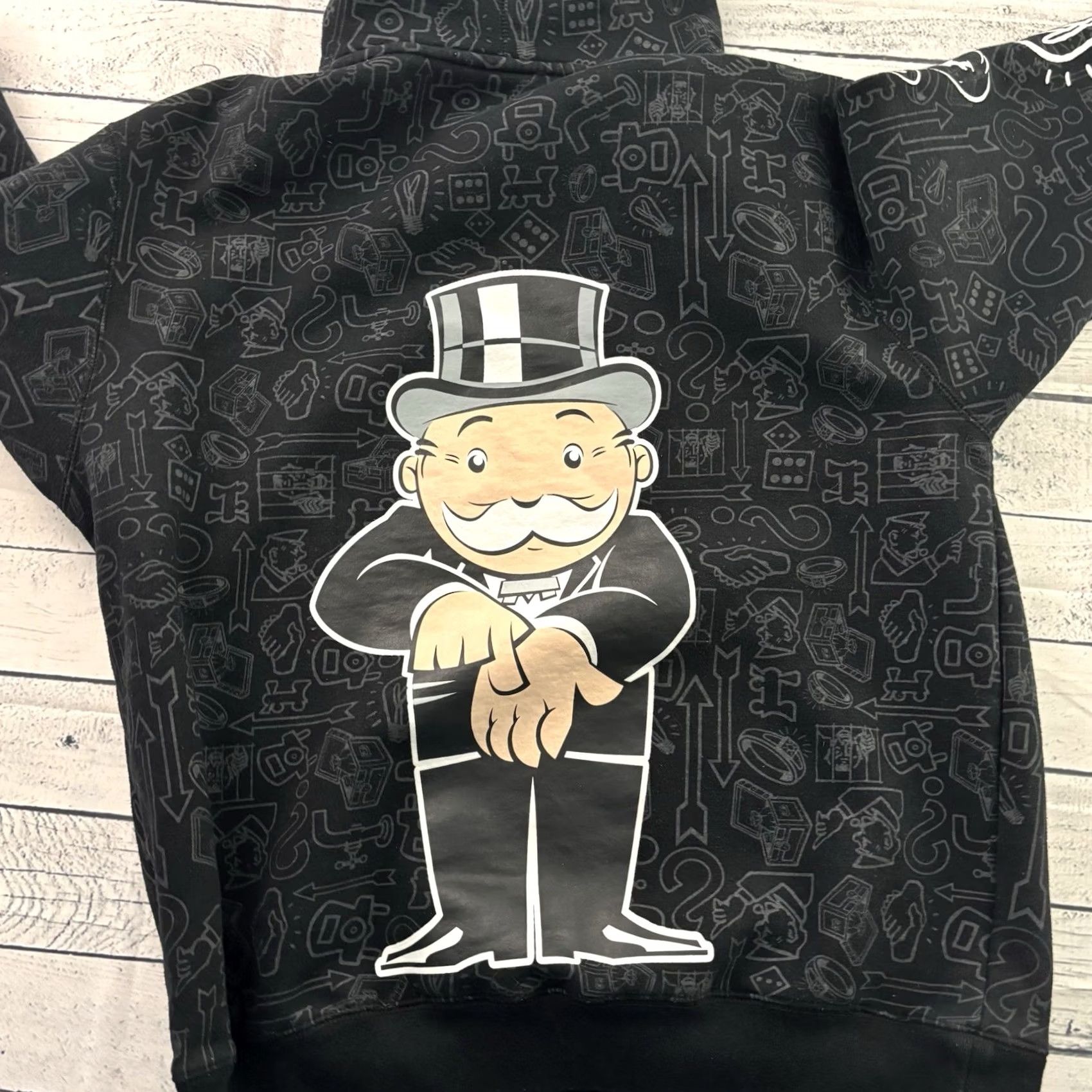 Palace Shoe Palace Monopoly Pay Me Embroidered Hoodie Sweatshirt Men's Large Black Size US L / EU 52-54 / 3 - 5 Thumbnail